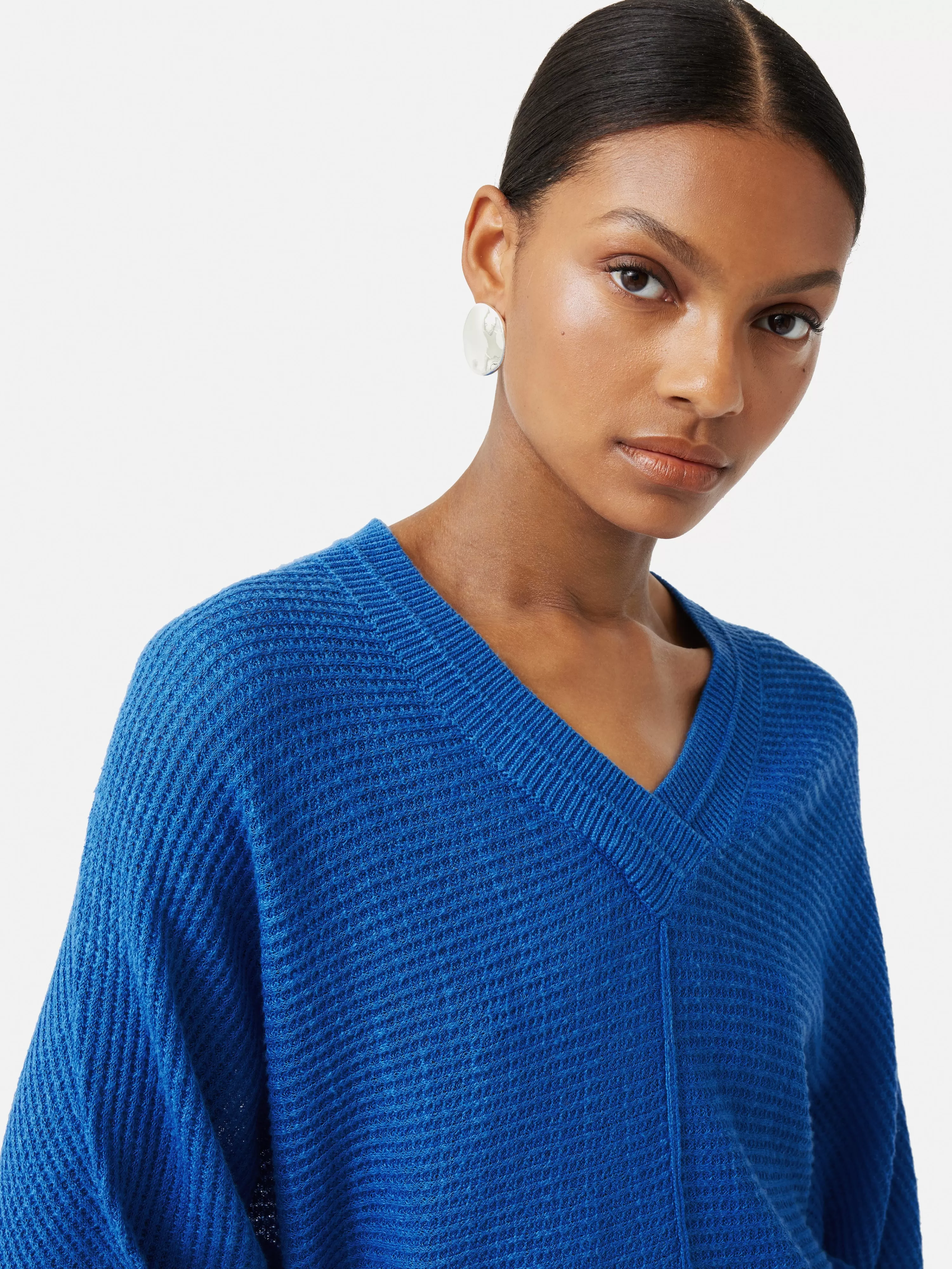 Jigsaw Linen Cotton Slouchy Jumper-Women Knitwear & Cashmere