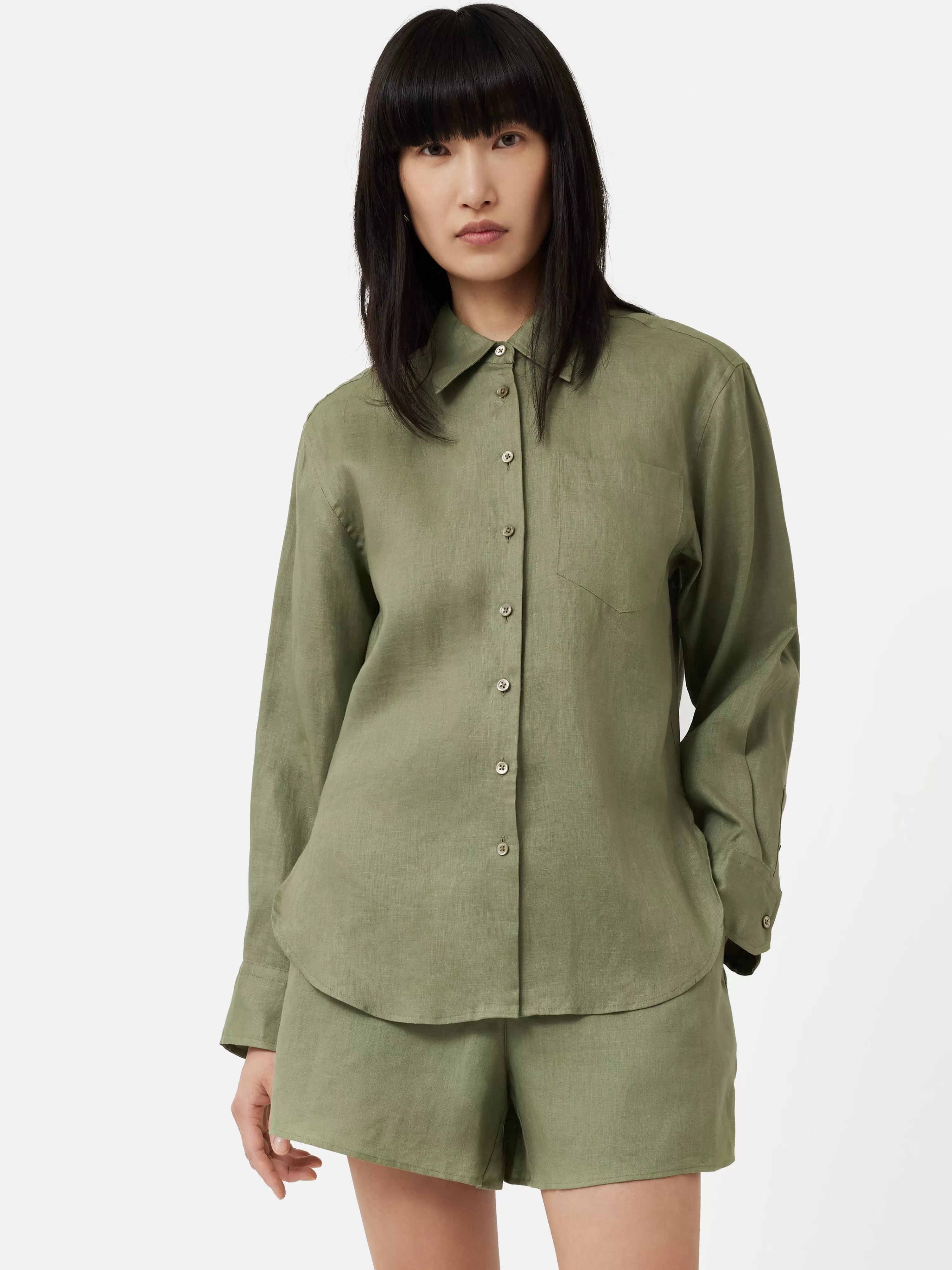 Jigsaw Linen Relaxed Shirt-Women Co-Ords & Suiting