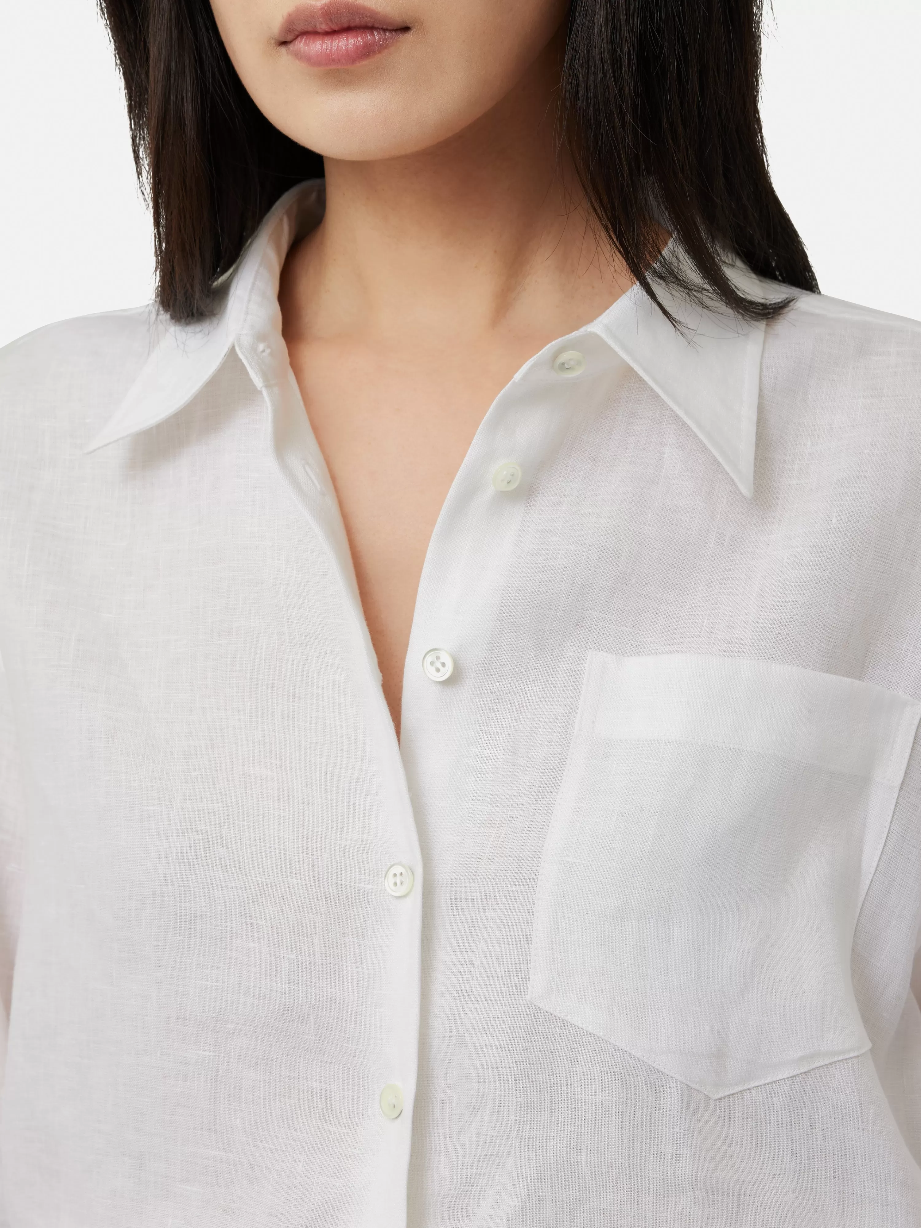 Jigsaw Linen Relaxed Shirt-Women Shirts & Blouses