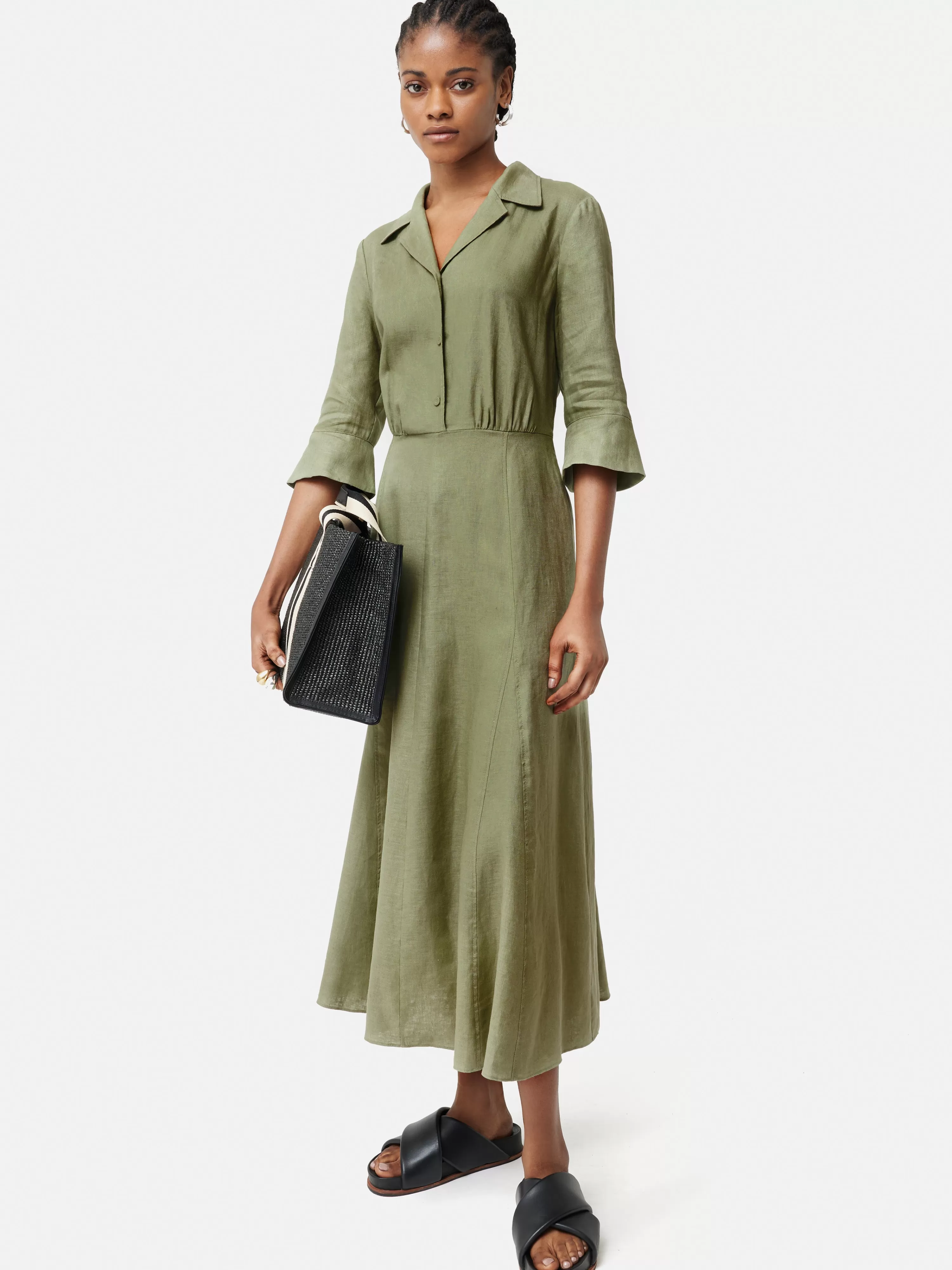 Jigsaw Linen Shirt Dress-Women Dresses & Jumpsuits