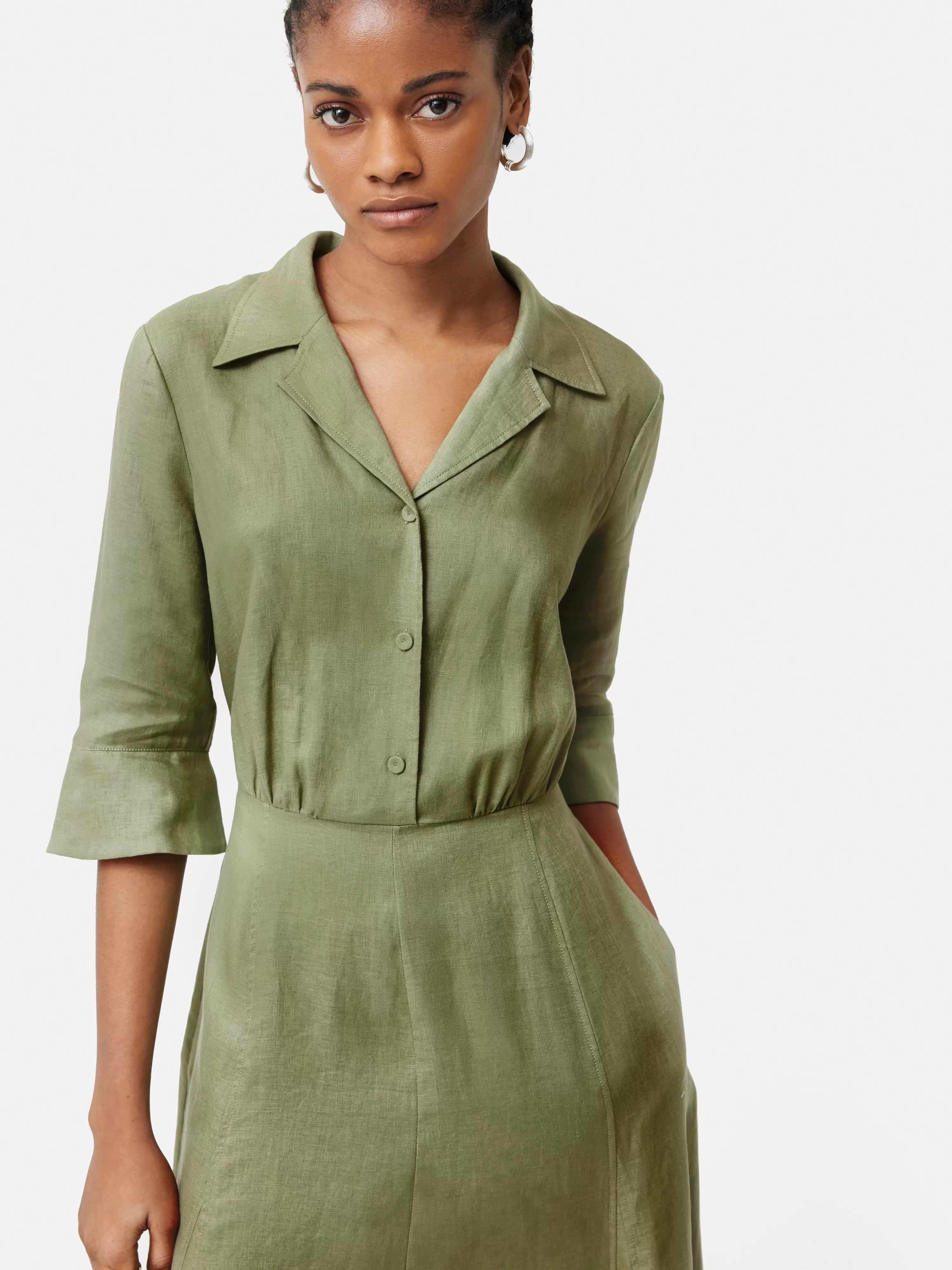 Jigsaw Linen Shirt Dress-Women Dresses & Jumpsuits