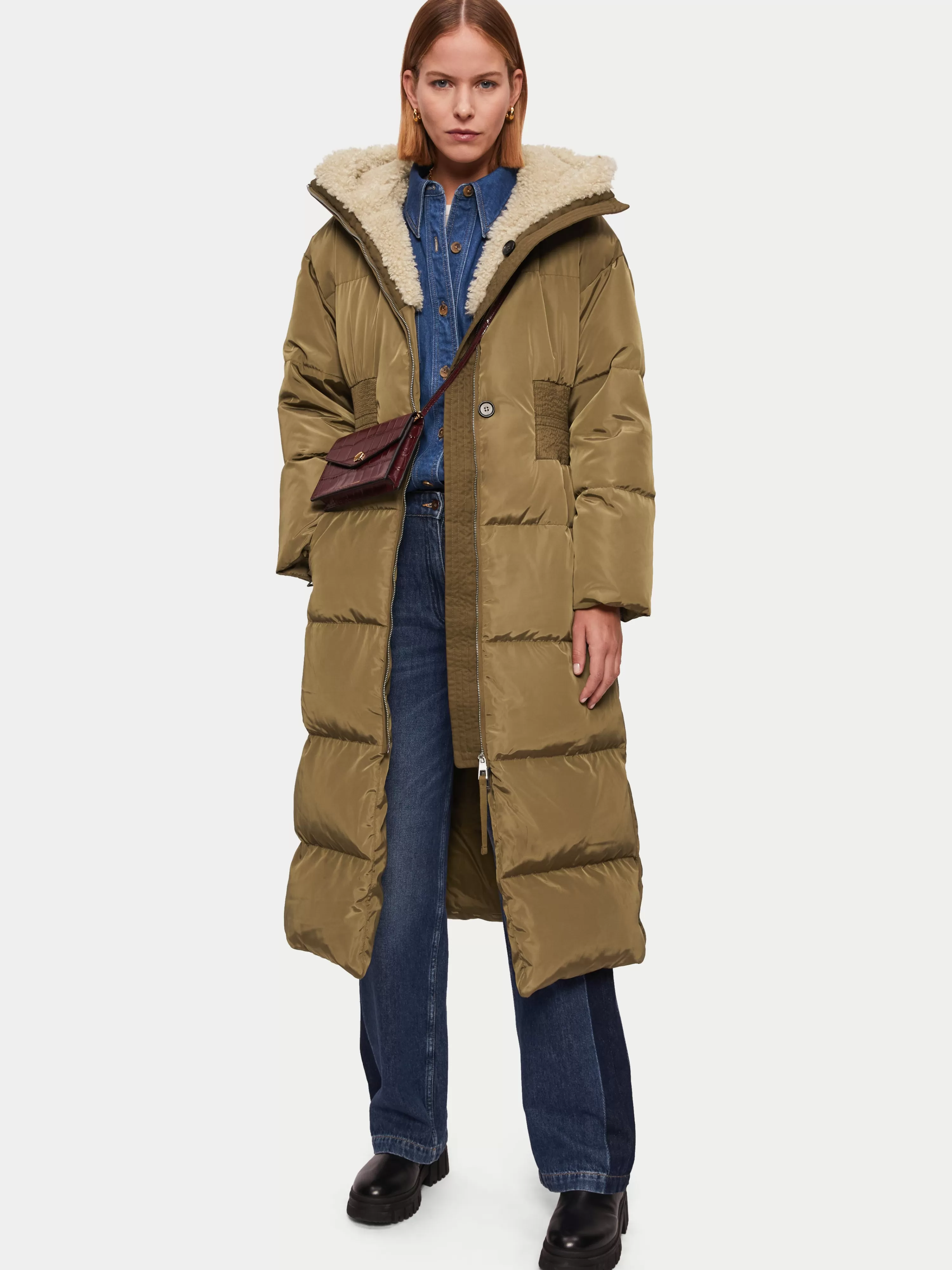 Jigsaw Long Line Eco Down Puffer-Women Coats & Jackets