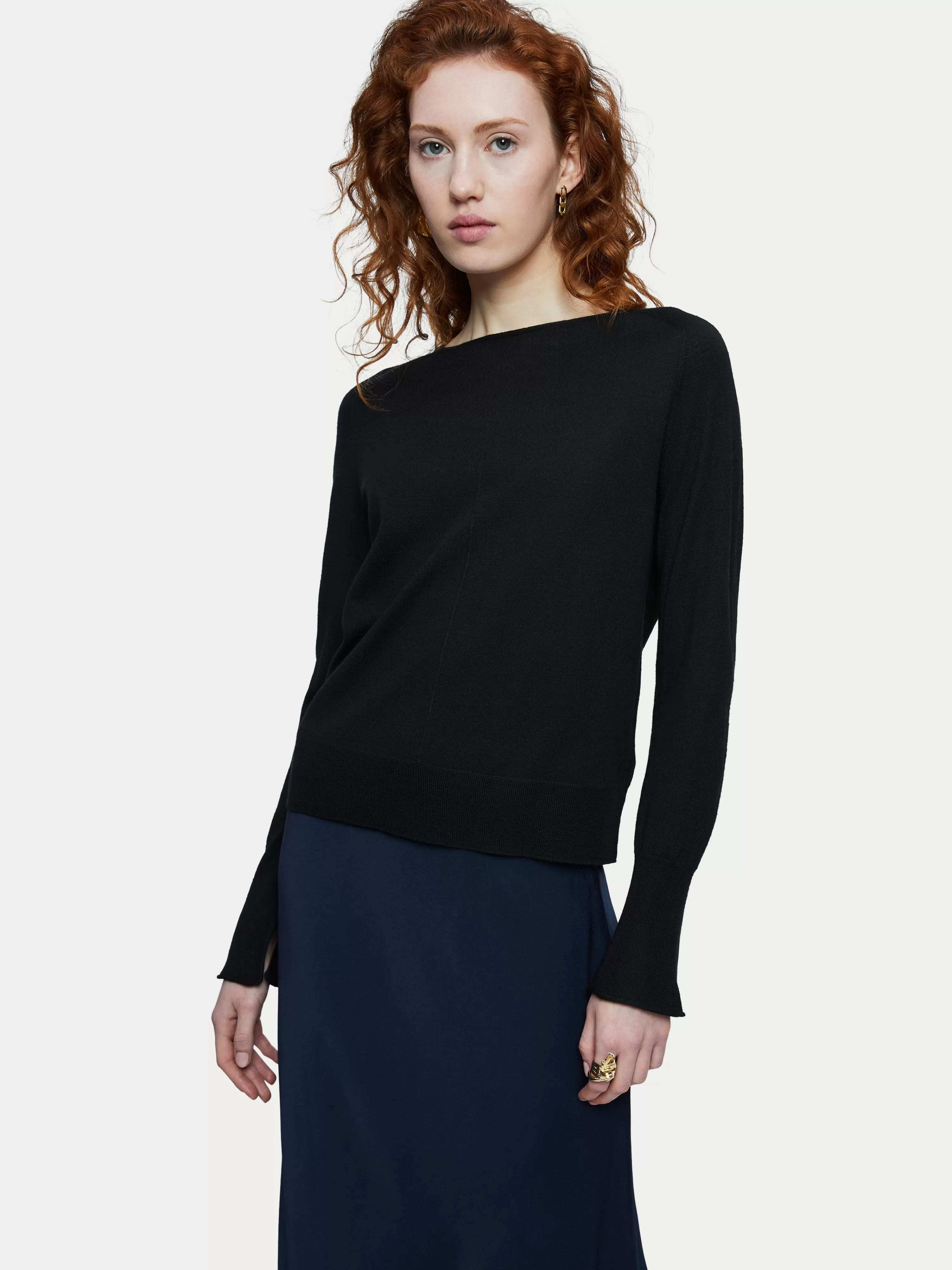 Jigsaw Merino Crew Neck Jumper-Women Knitwear & Cashmere