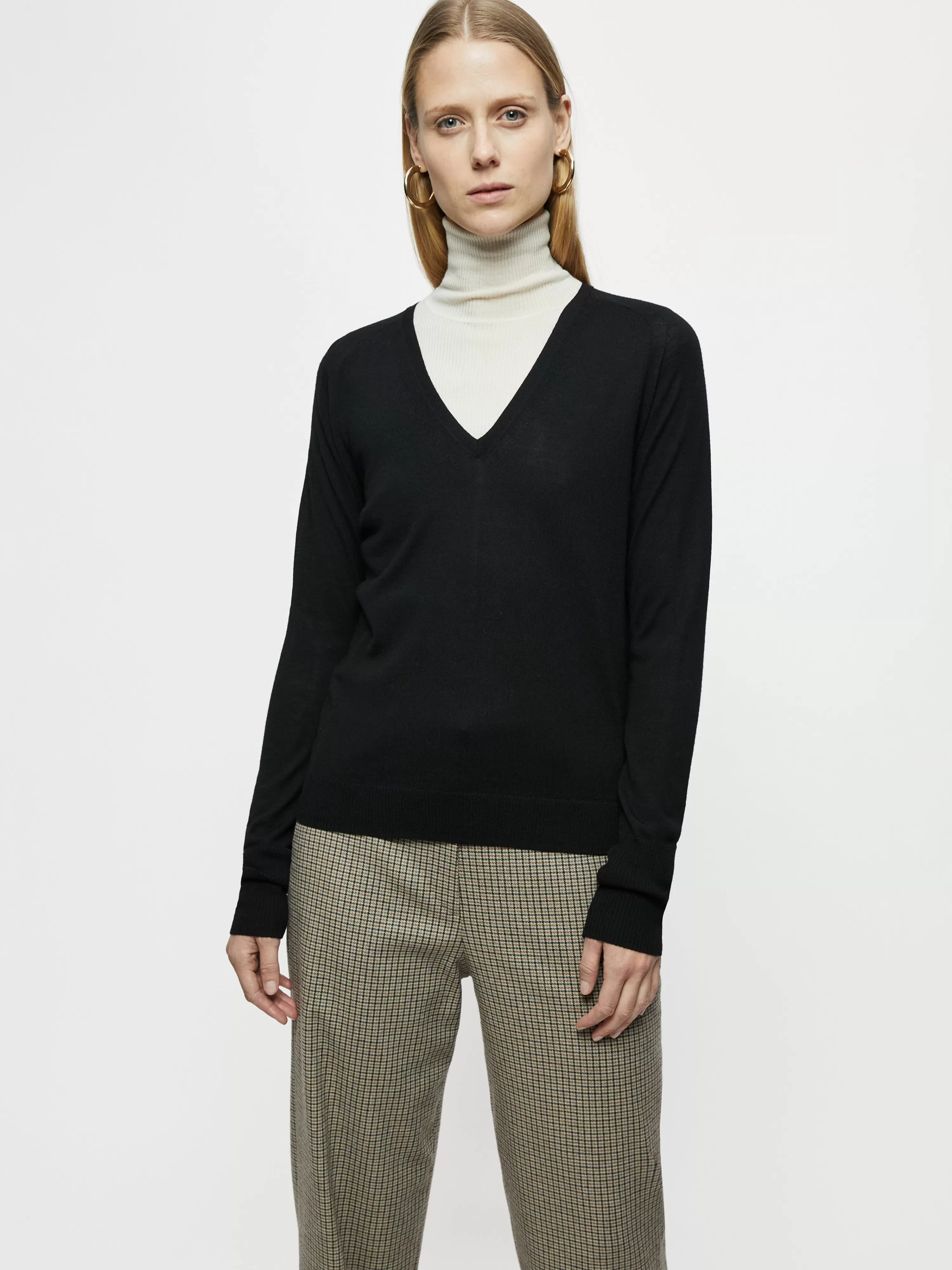 Jigsaw Merino V Neck Jumper-Women Knitwear & Cashmere