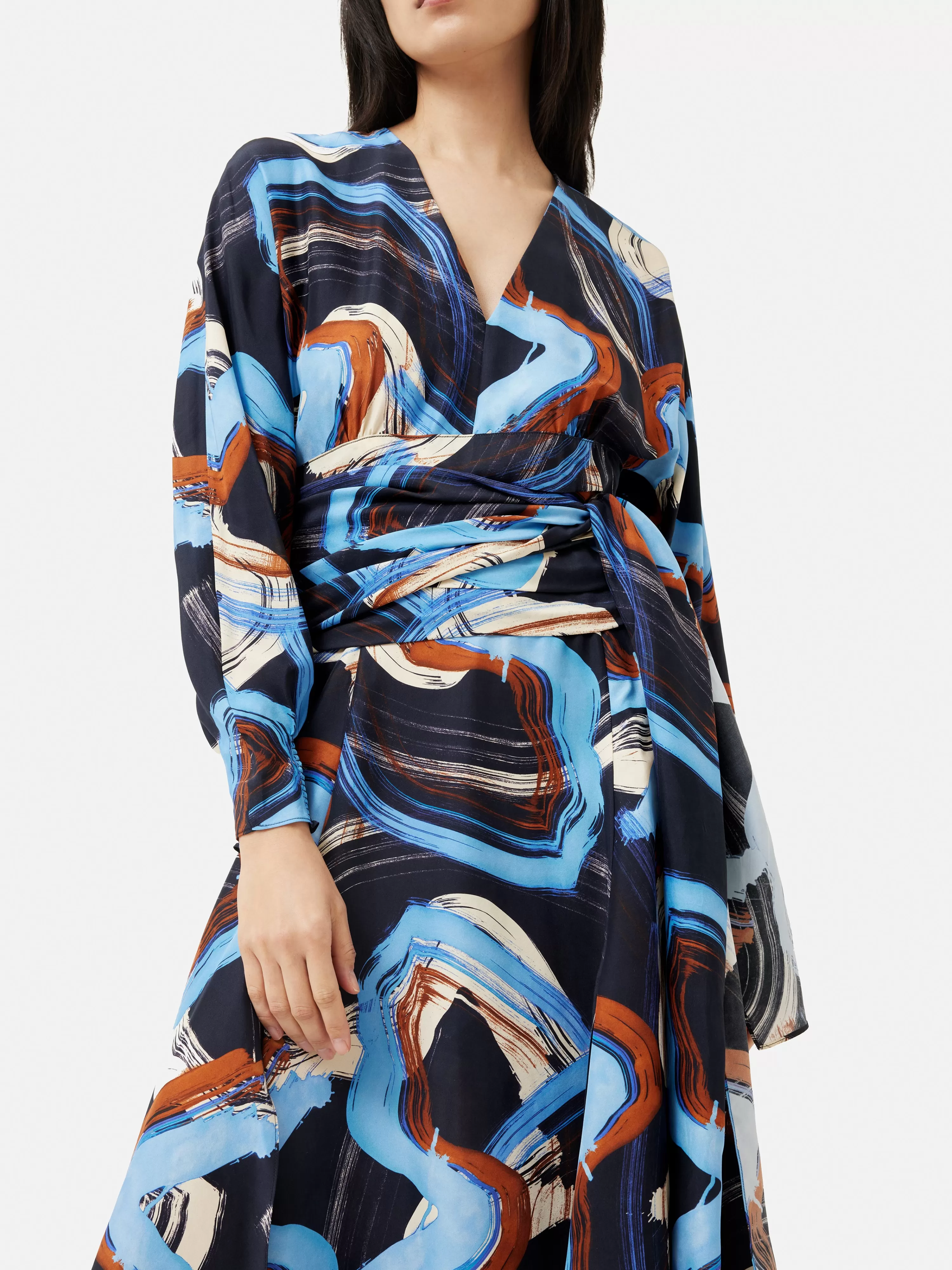 Jigsaw Painted Abstract Silk Dress-Women Dresses & Jumpsuits