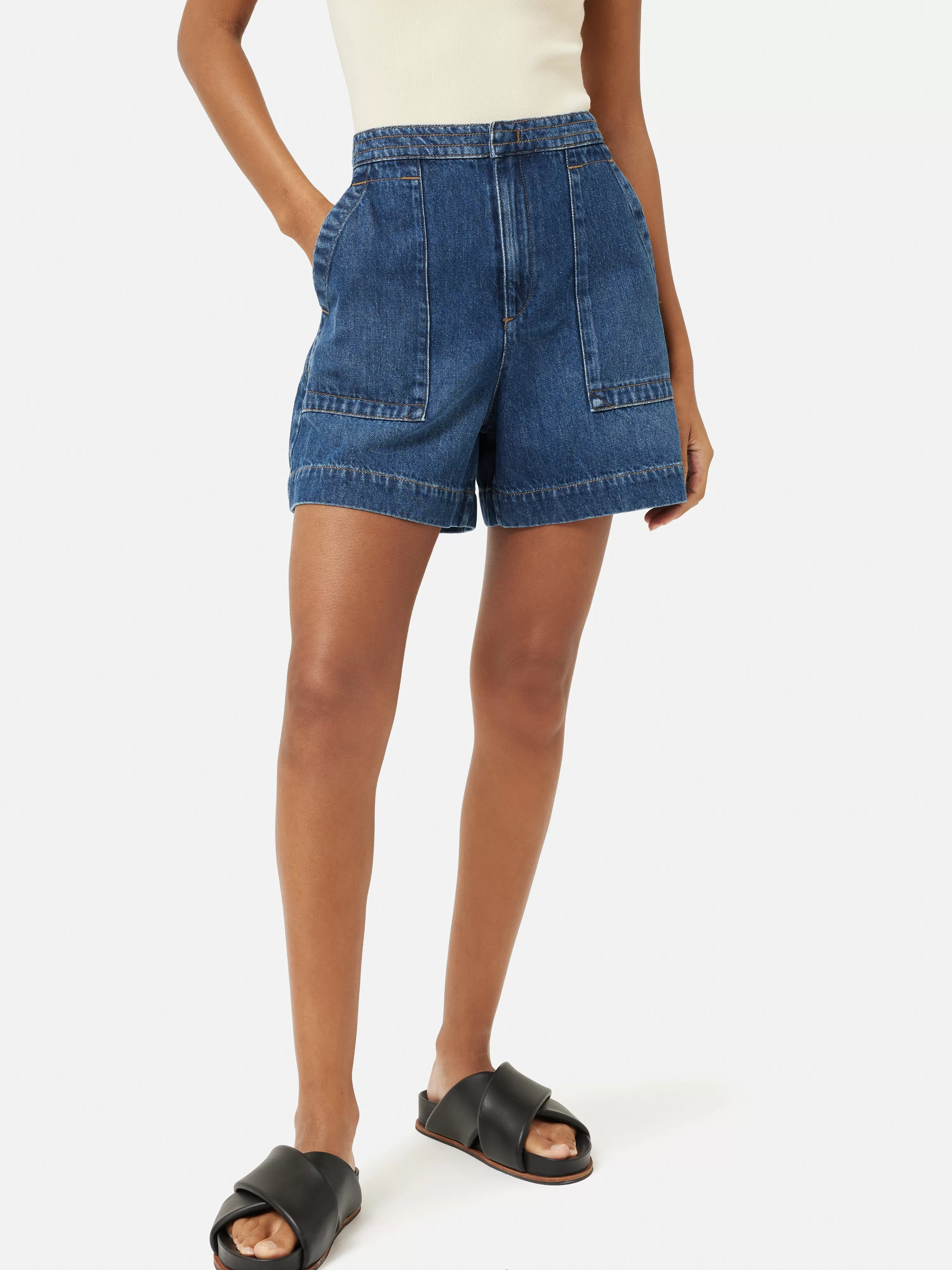 Jigsaw Patch Pocket Shorts-Women Shorts