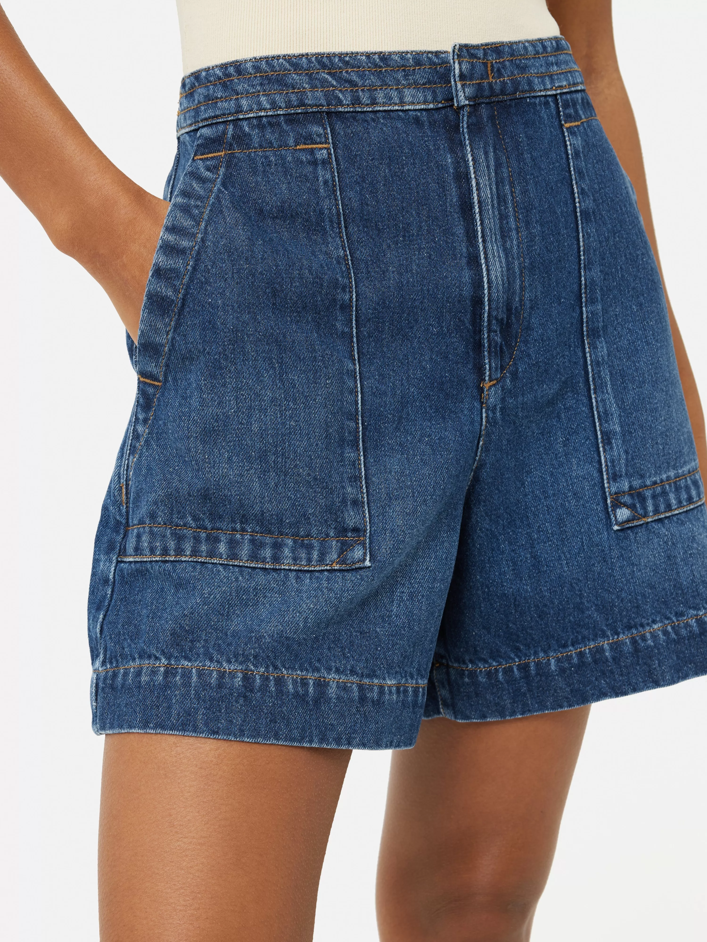 Jigsaw Patch Pocket Shorts-Women Shorts