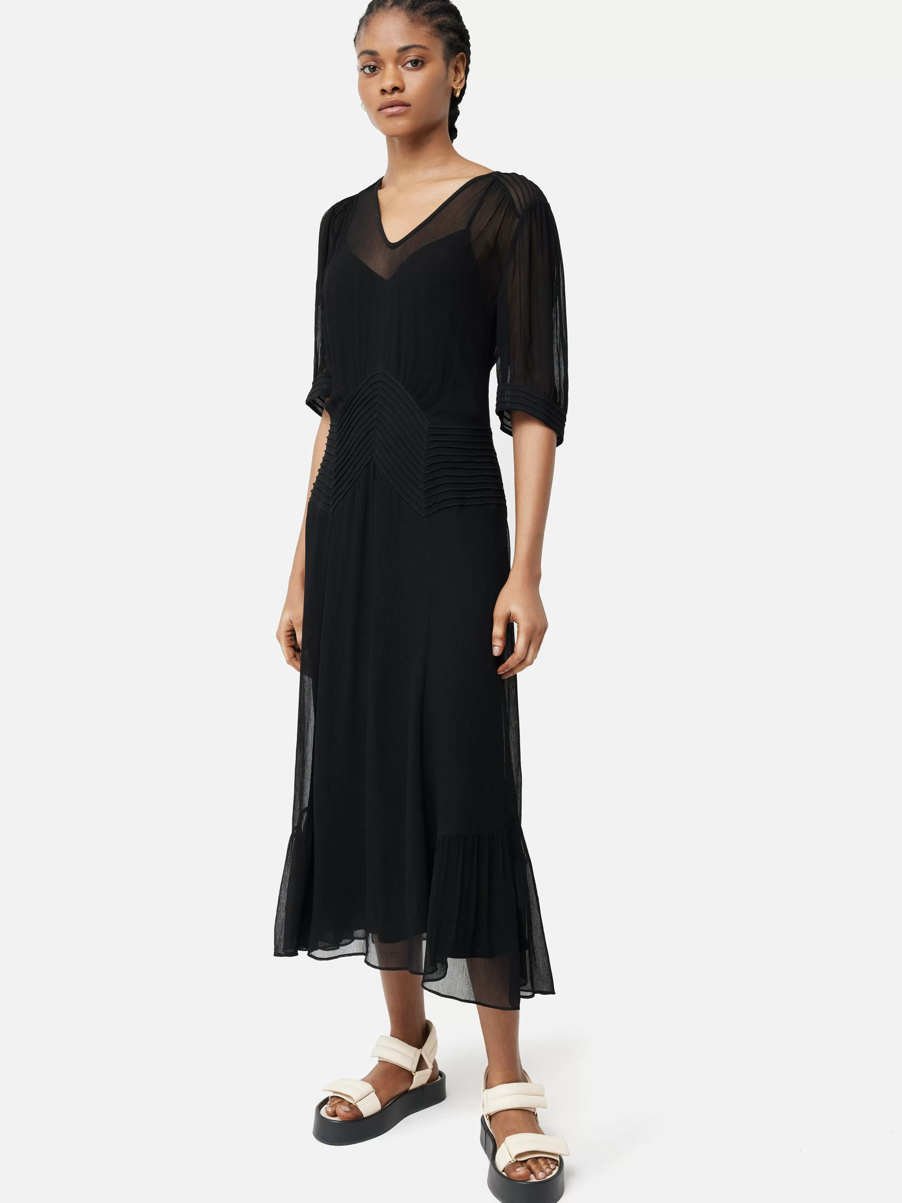 Jigsaw Pintucked Crinkle Dress-Women Dresses & Jumpsuits