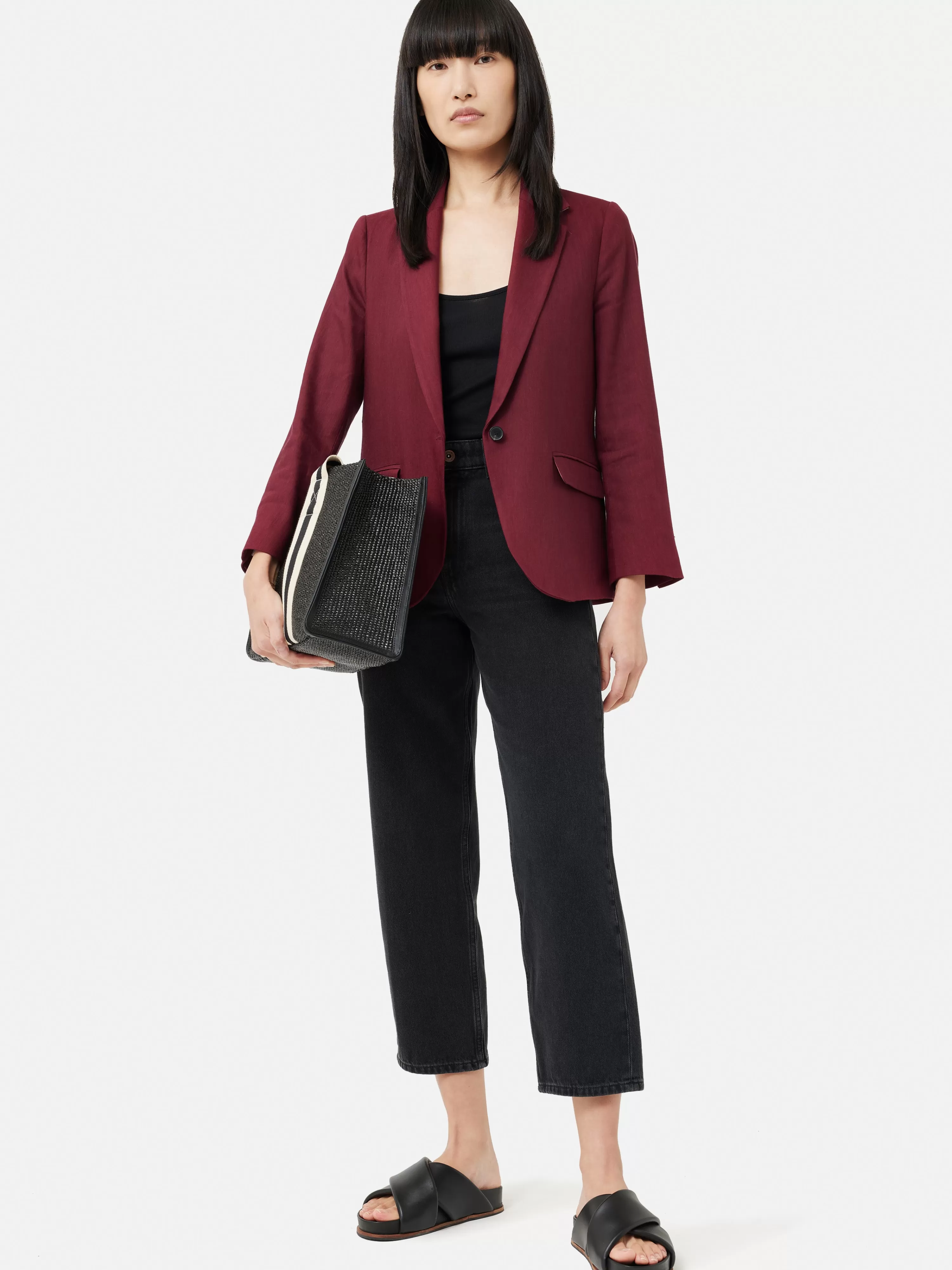 Jigsaw Portofino Linen Brook Blazer-Women Coats & Jackets