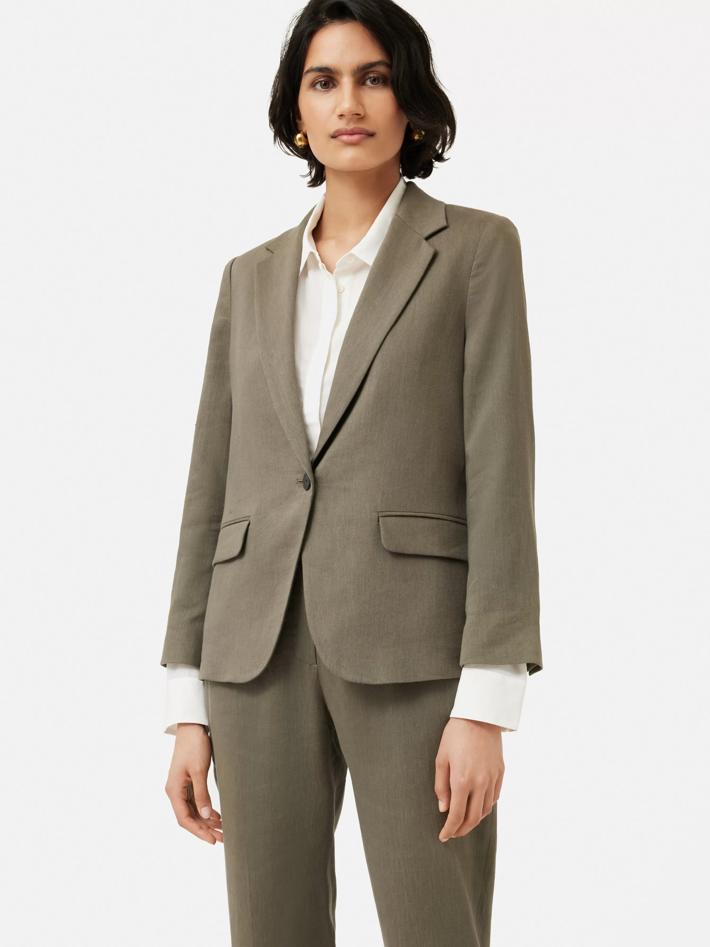 Jigsaw Portofino Linen Brook Blazer-Women Coats & Jackets