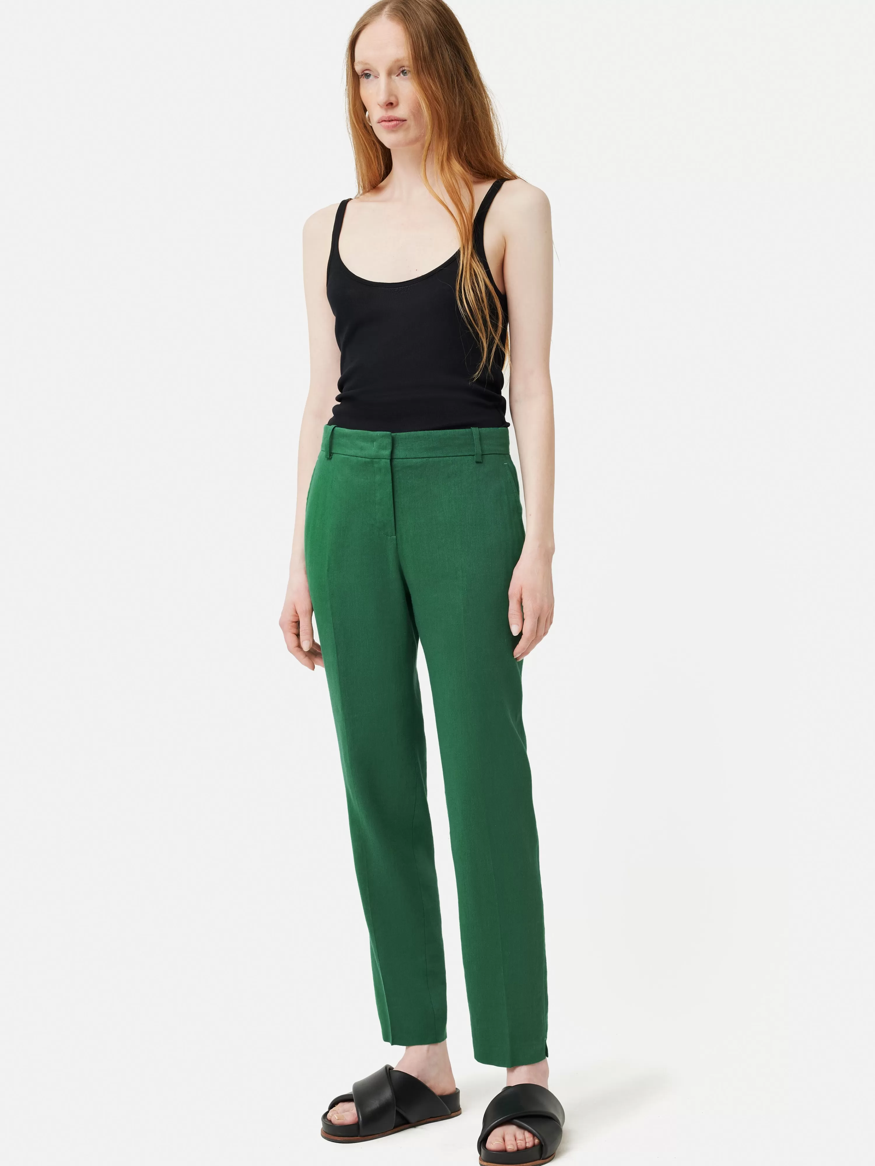 Jigsaw Portofino Linen Palmer Trouser-Women Trousers