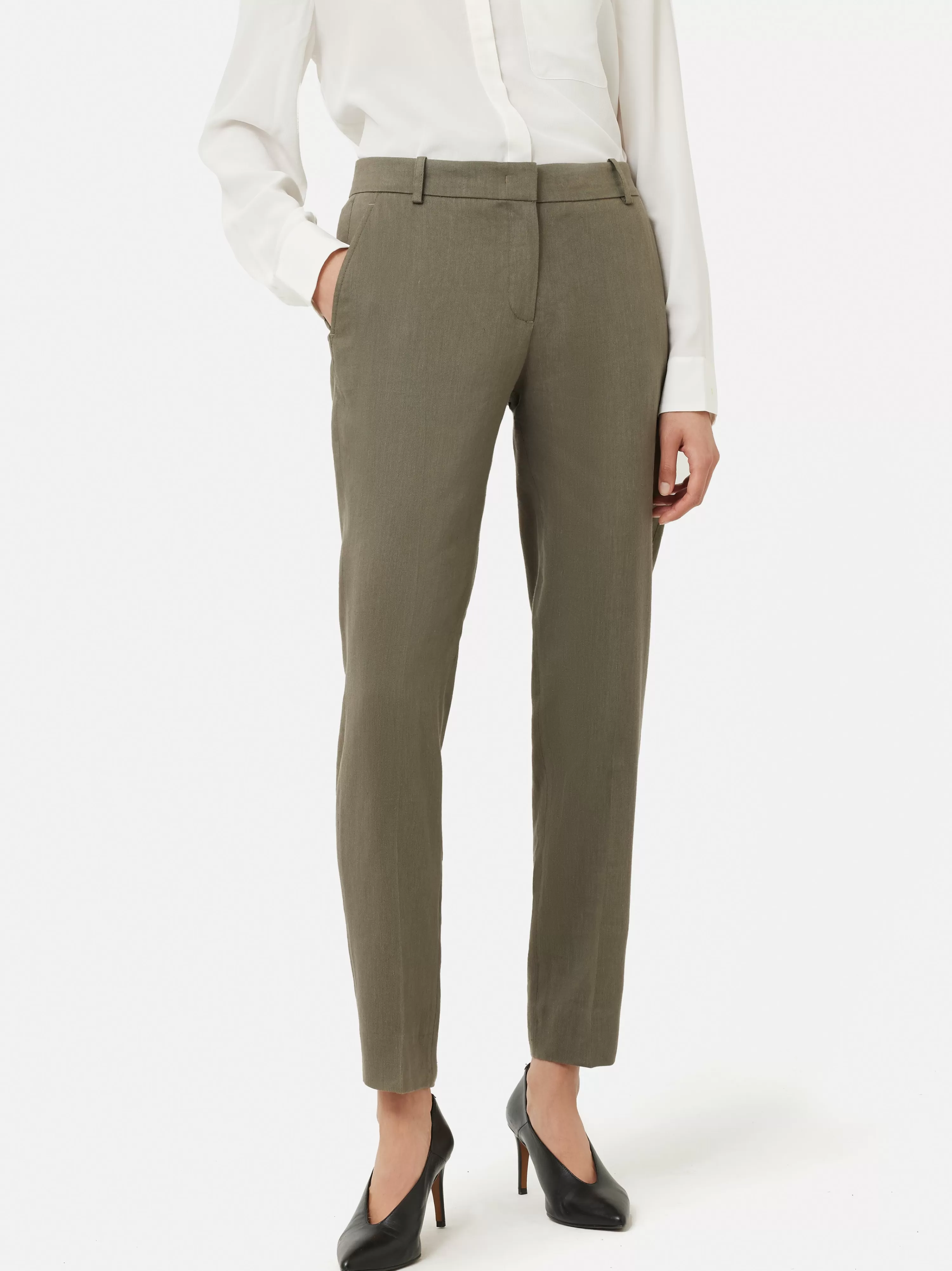 Jigsaw Portofino Linen Palmer Trouser-Women Trousers