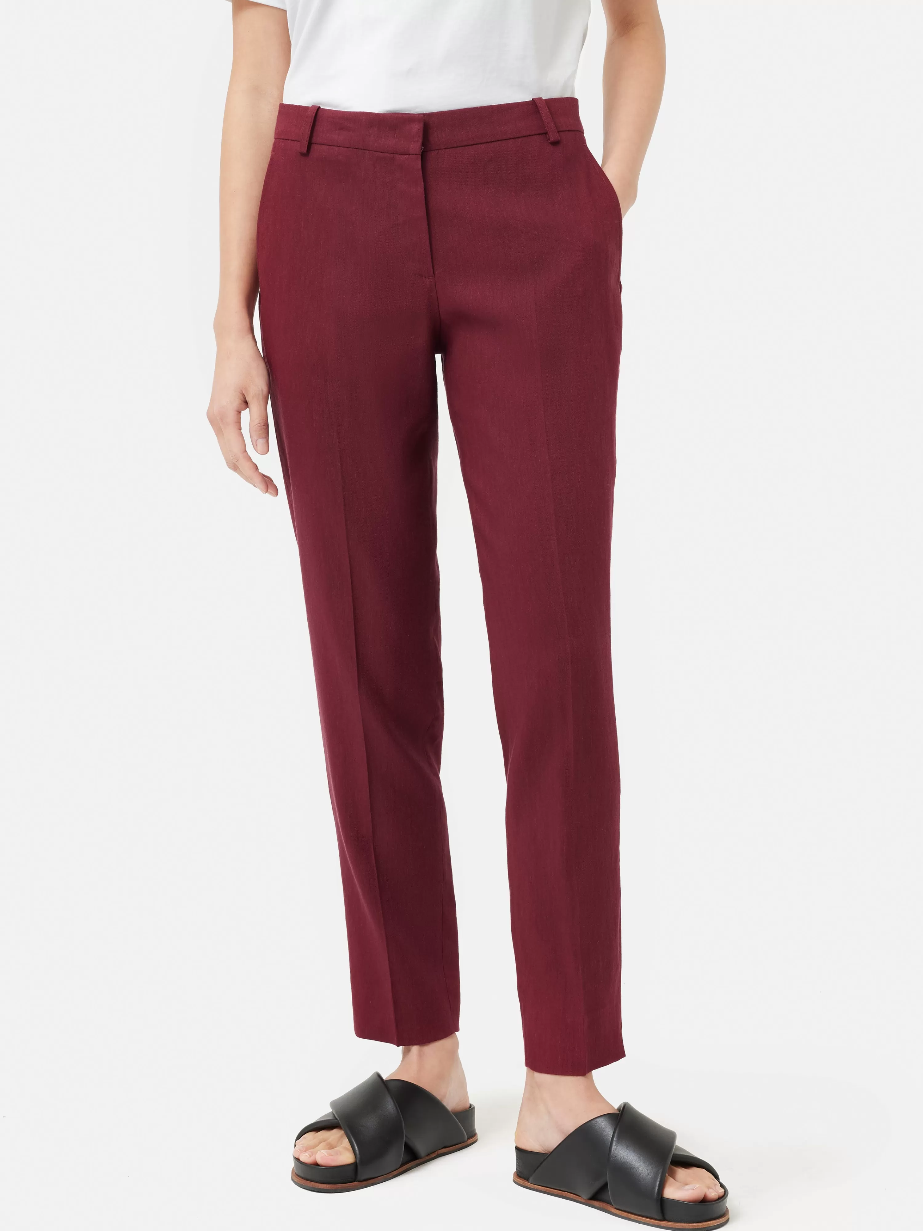 Jigsaw Portofino Linen Palmer Trouser-Women Trousers