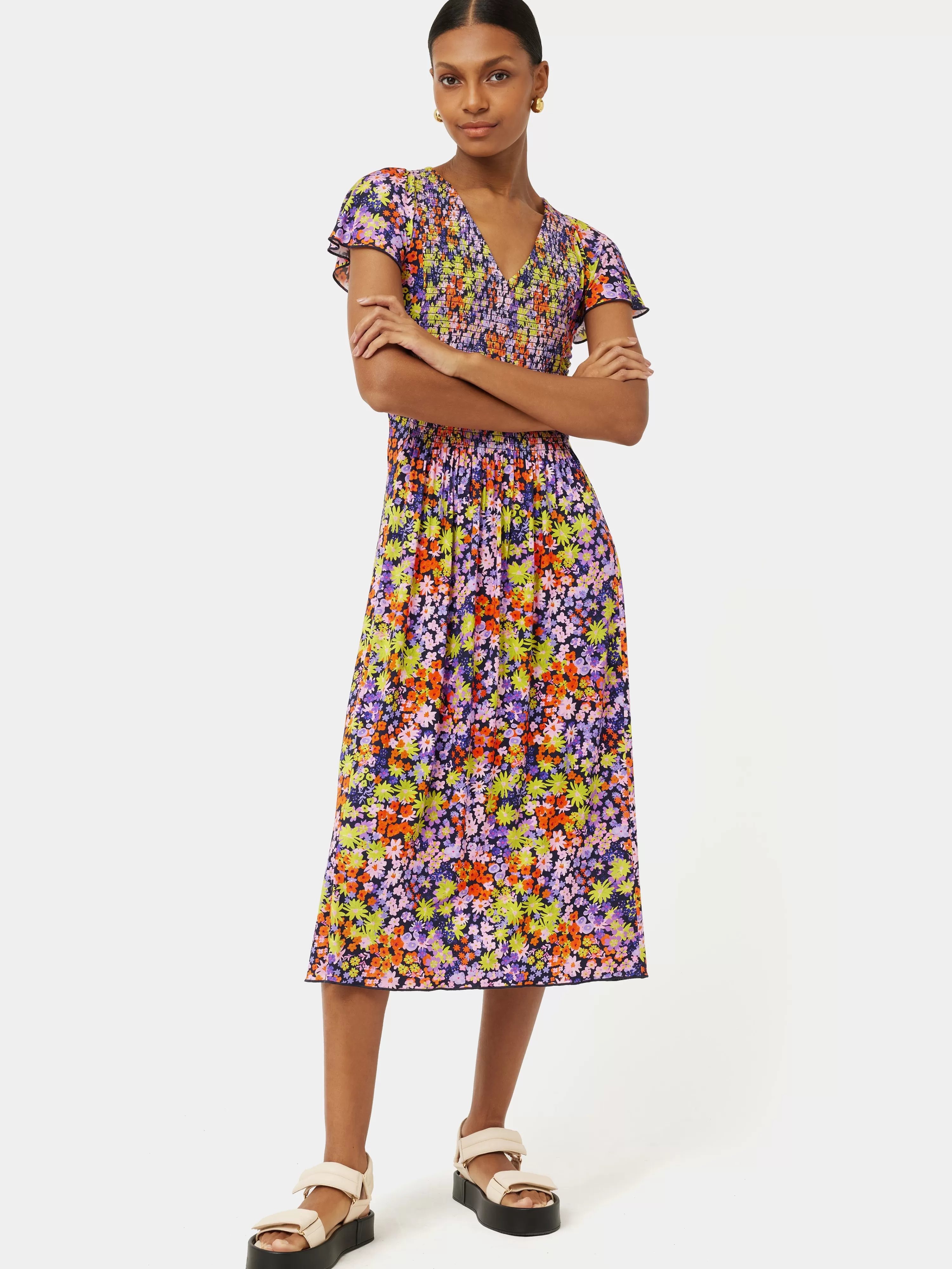 Jigsaw Rave Floral Jersey Dress-Women Dresses & Jumpsuits