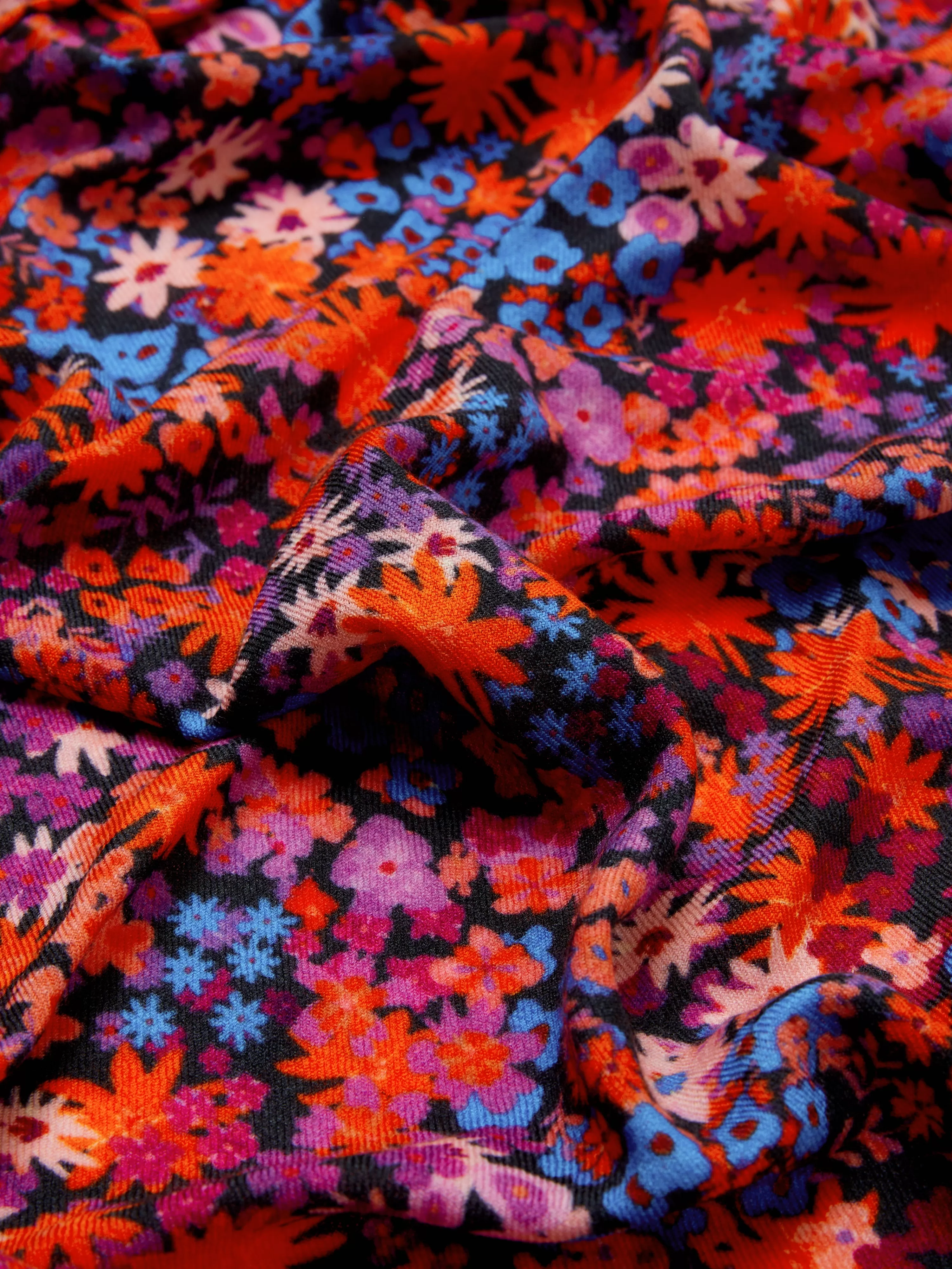 Jigsaw Rave Floral Wool Silk Scarf-Women Ponchos & Scarves