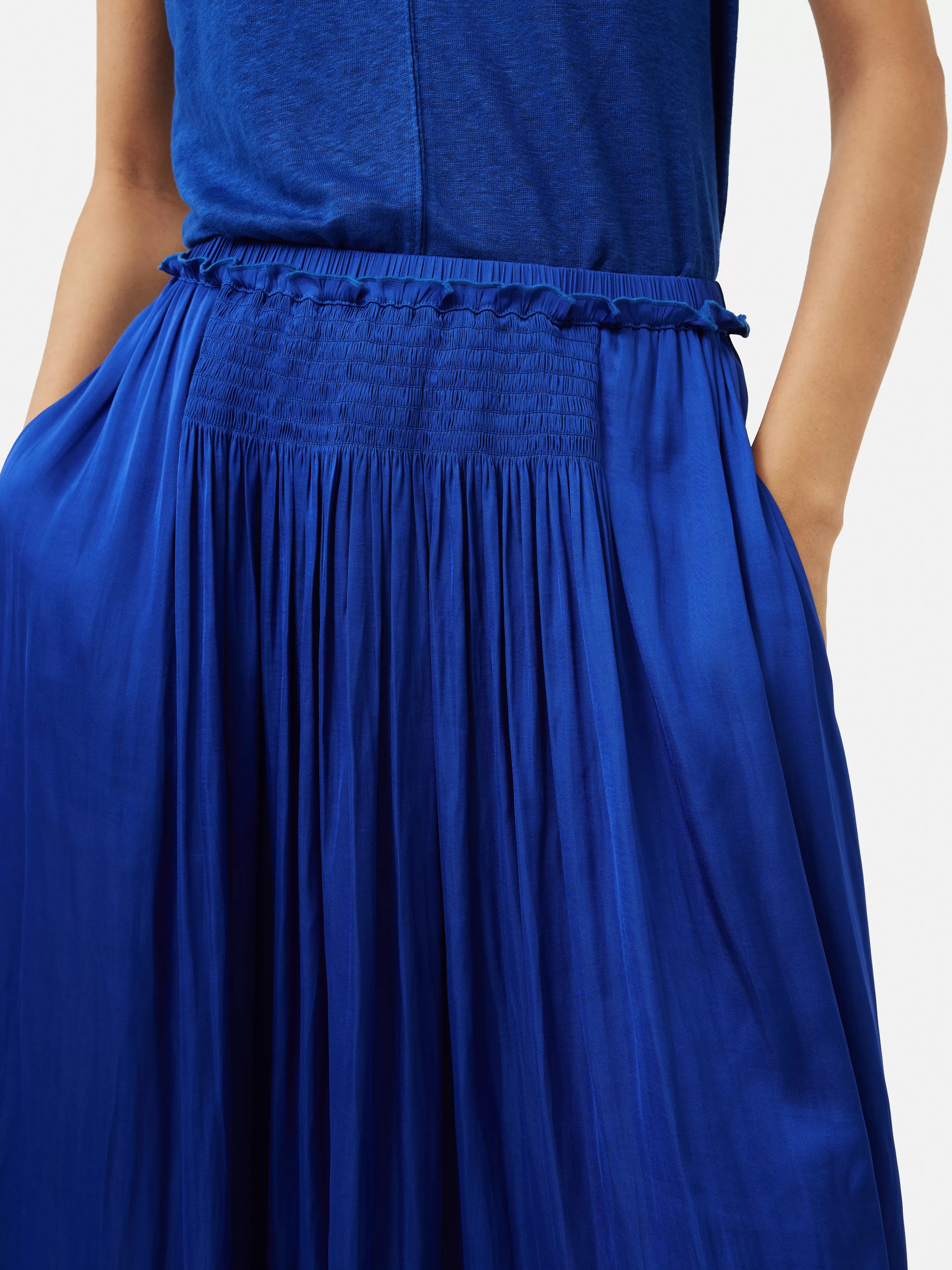 Jigsaw Recycled Satin Drape Skirt-Women Skirts