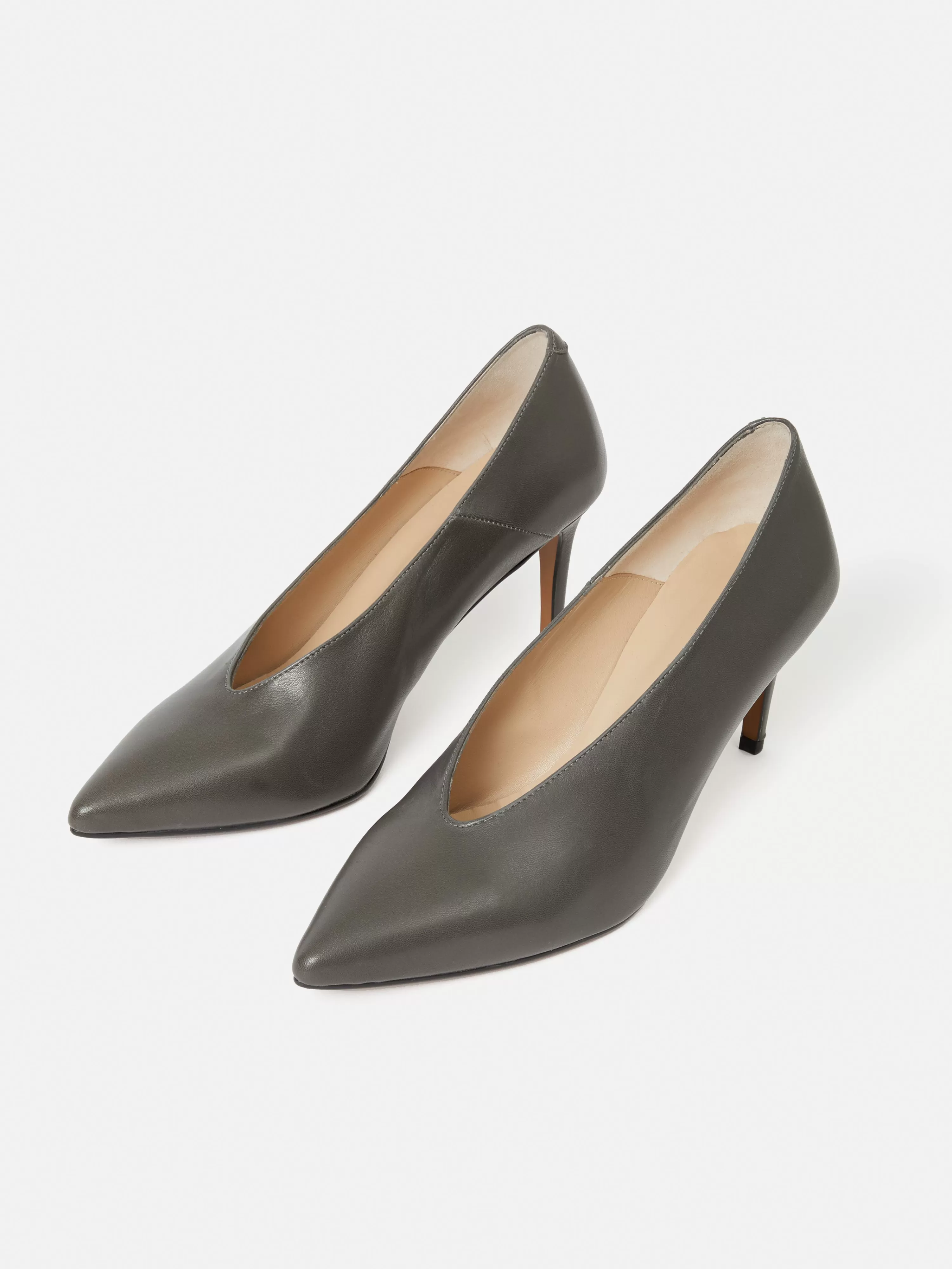 Jigsaw Reece Leather Court Shoe-Women Heels