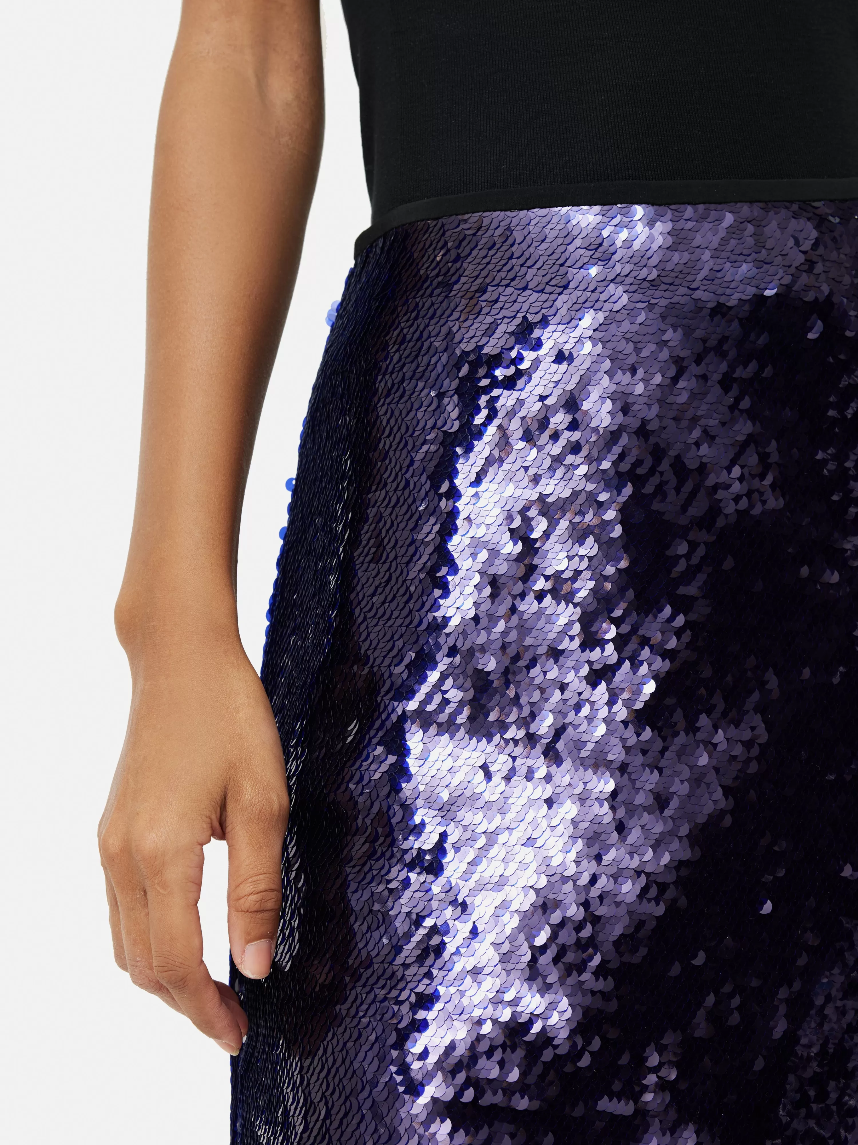 Jigsaw Sequin Midi Skirt-Women Skirts