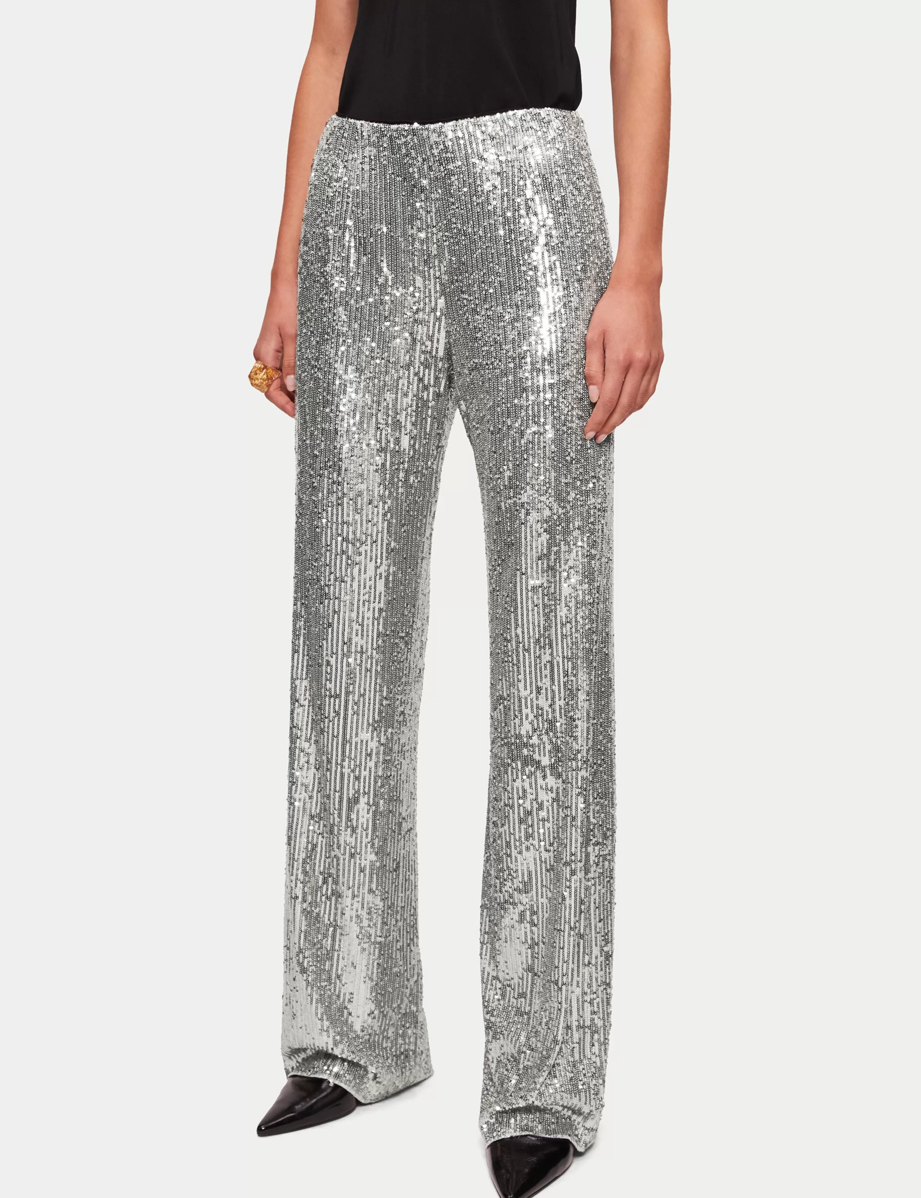 Jigsaw Sequin Palazzo-Women Trousers