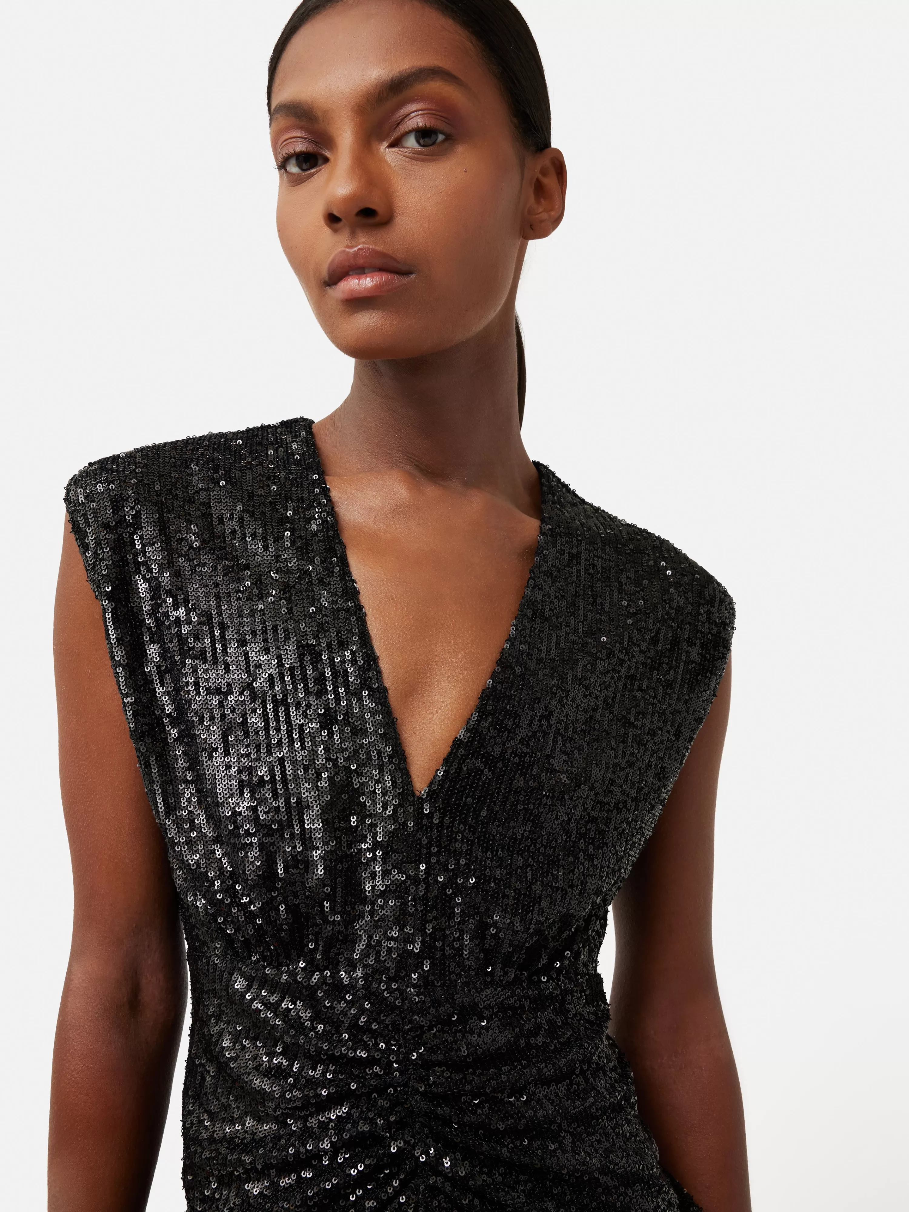 Jigsaw Sequin Ruched Midi Dress-Women Dresses & Jumpsuits