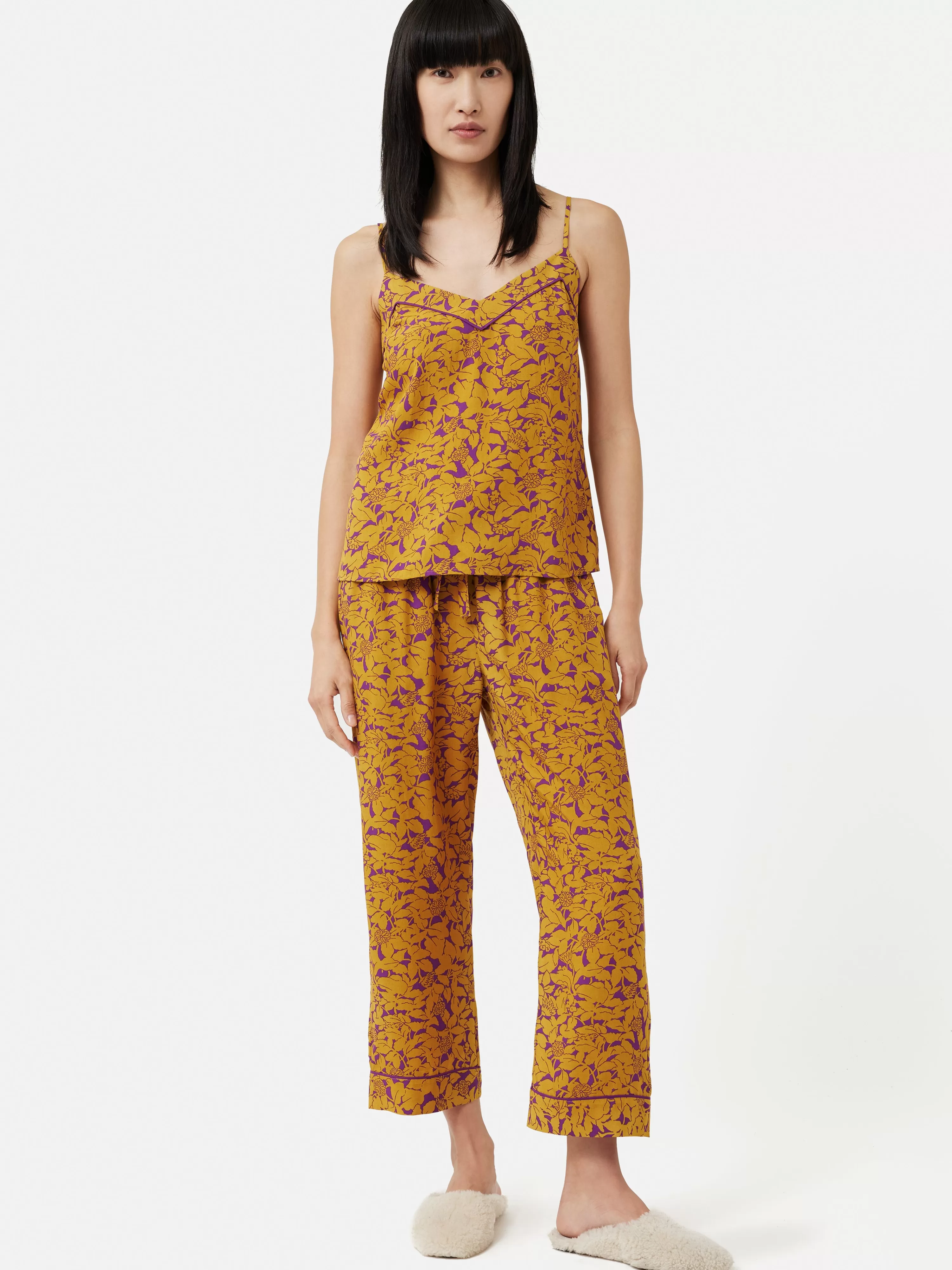 Jigsaw Shadow Leaf Cropped Cami Pj-Women Pyjamas & Loungewear