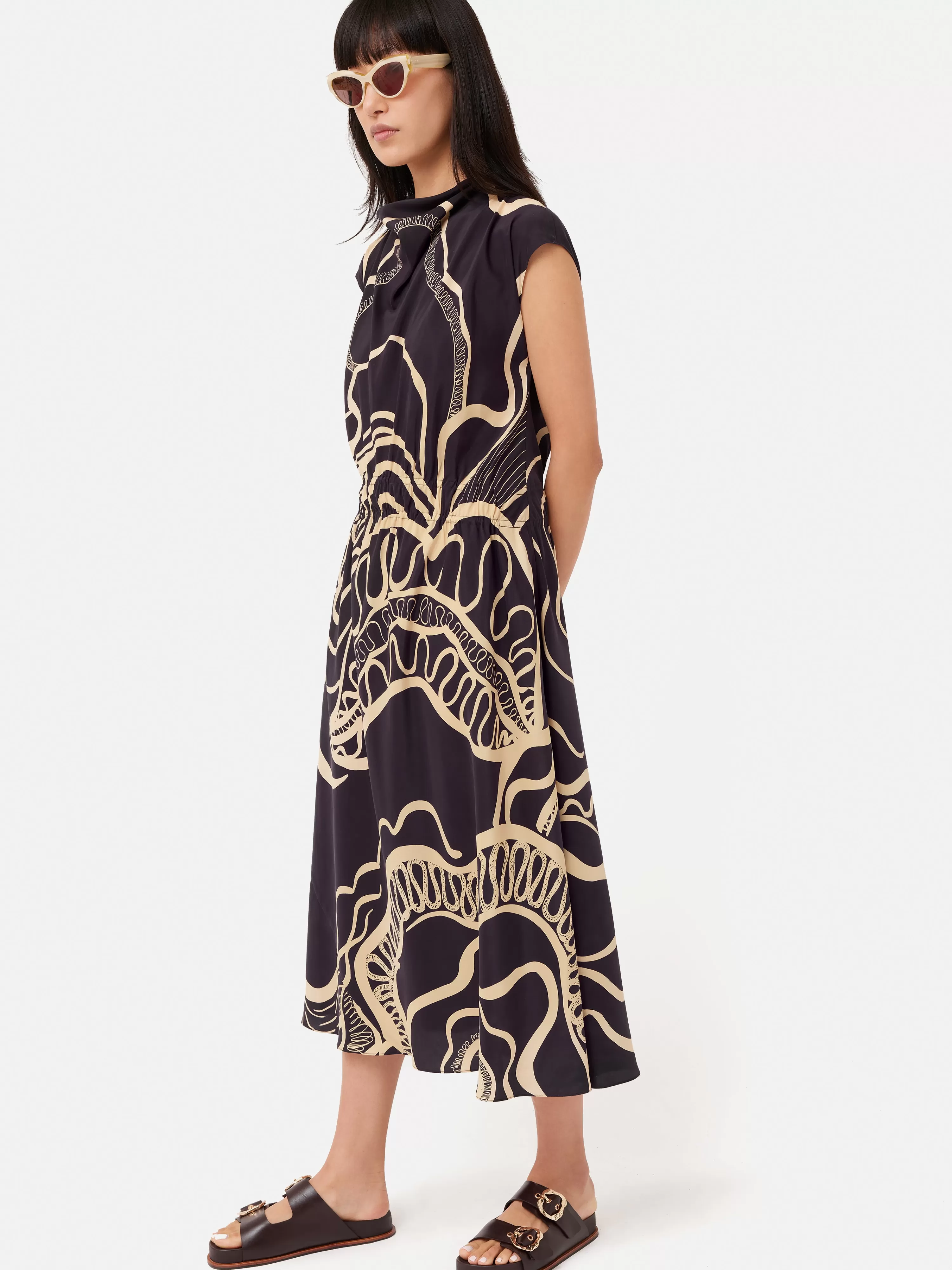 Jigsaw Sharan Ranshi Silk Dress-Women Dresses & Jumpsuits