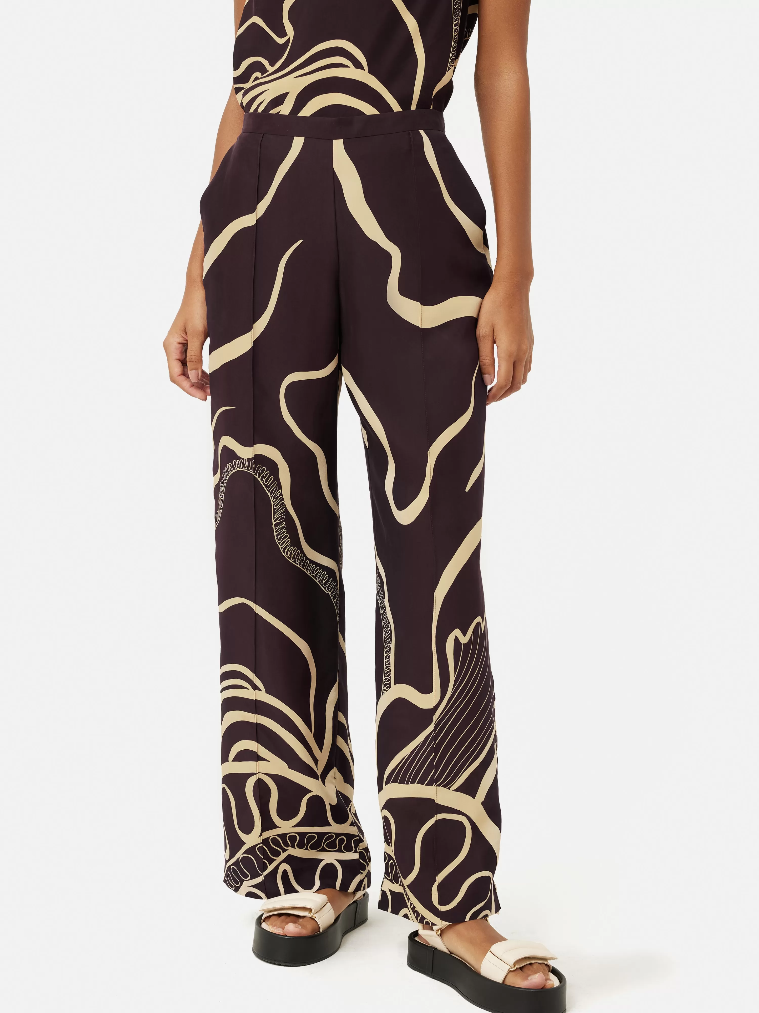 Jigsaw Sharan Ranshi Silk Trouser-Women Trousers