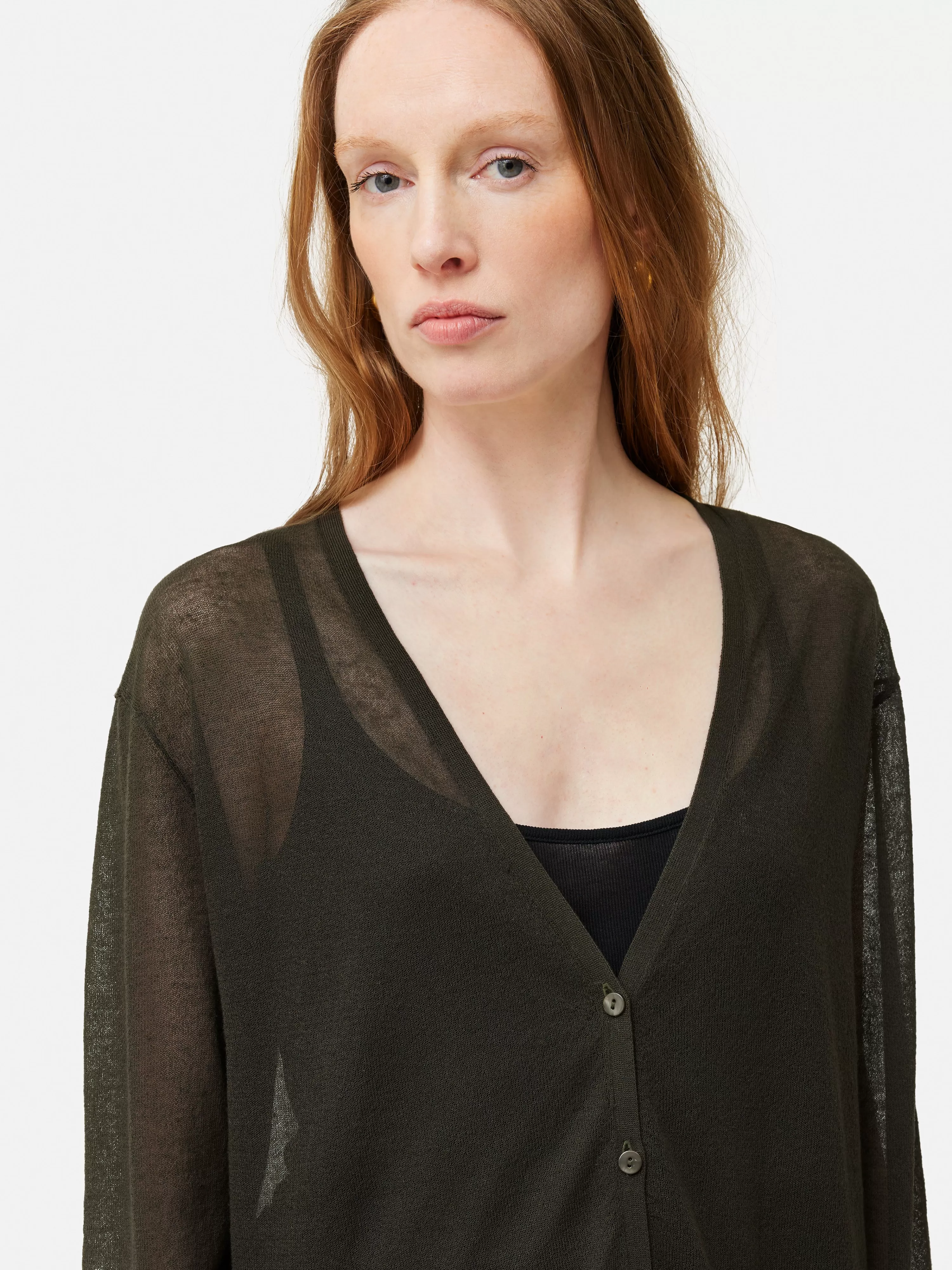 Jigsaw Sheer Long Cardigan-Women Knitwear & Cashmere