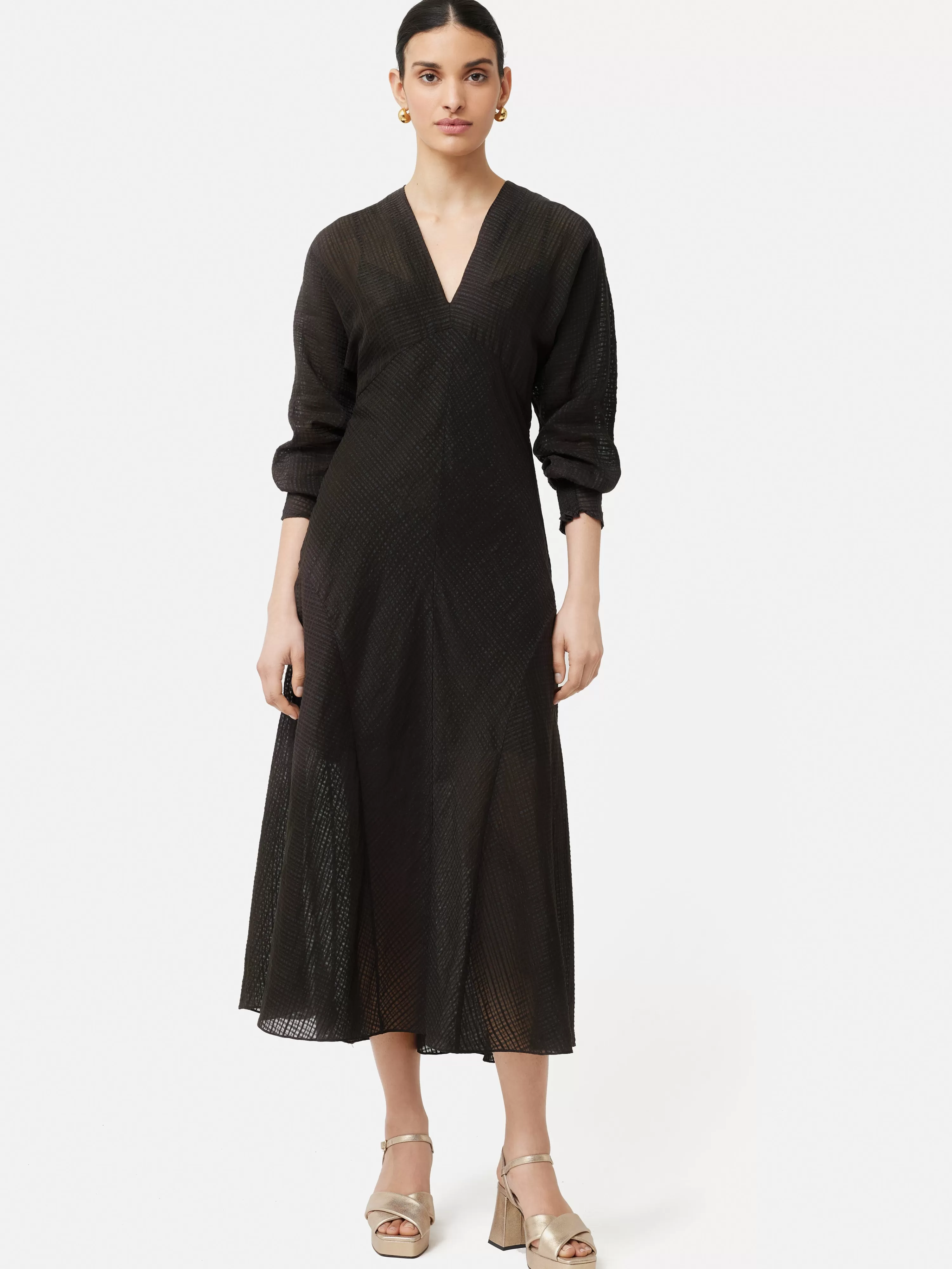 Jigsaw Silk Linen Gauze Maxi Dress-Women Dresses & Jumpsuits