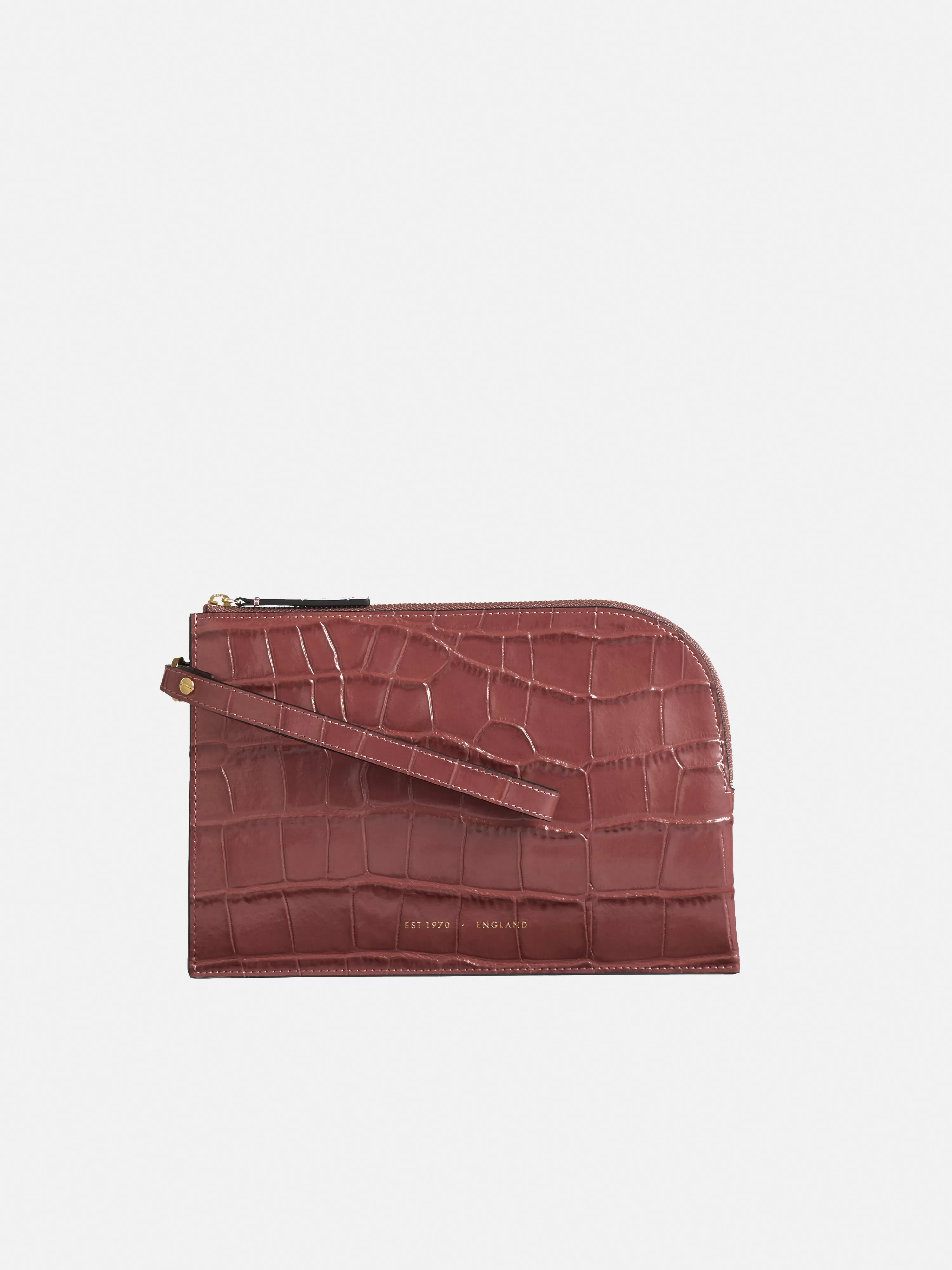 Jigsaw Sophia Croc Leather Pouch-Women Bags & Clutches