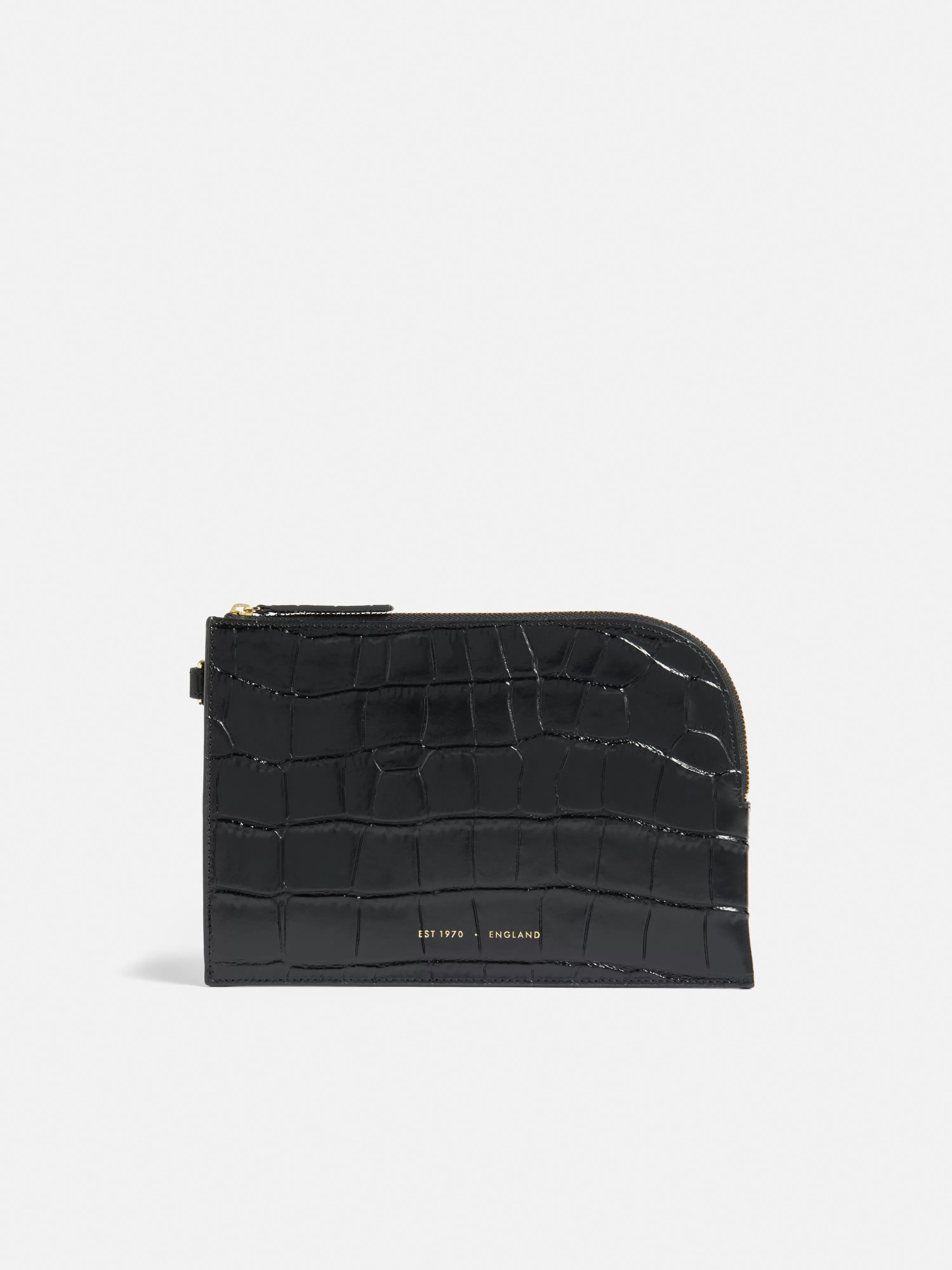 Jigsaw Sophia Croc Leather Pouch-Women Bags & Clutches