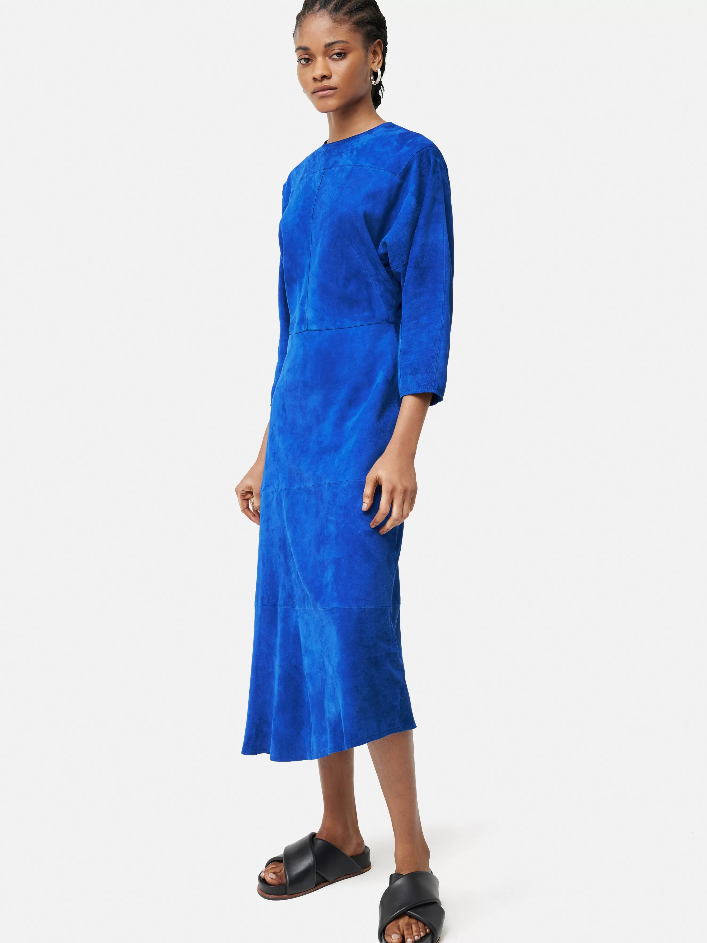 Jigsaw Suede Asymmetric Dress-Women Dresses & Jumpsuits