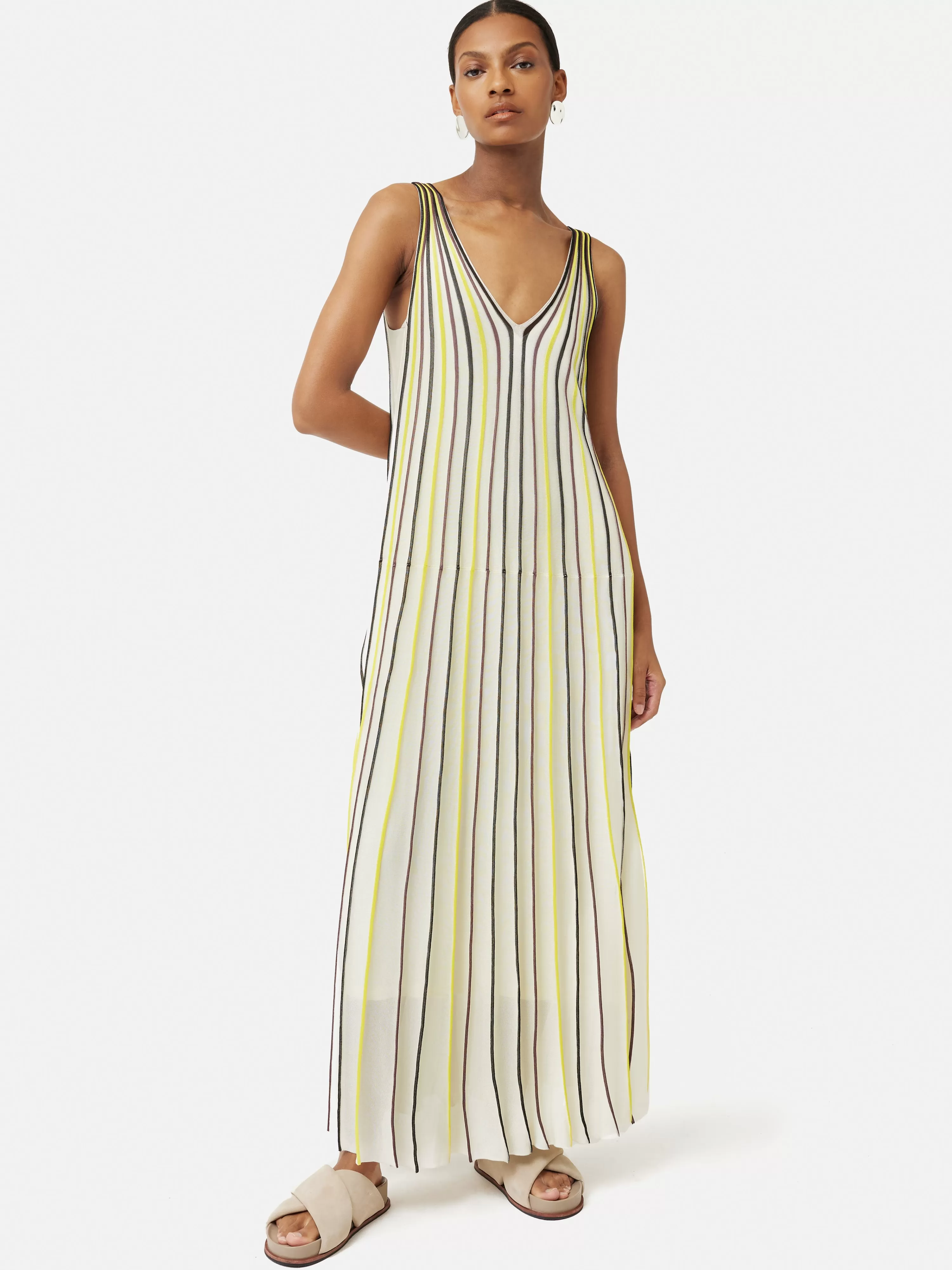 Jigsaw Sunray Stripe Knitted Dress-Women Dresses & Jumpsuits