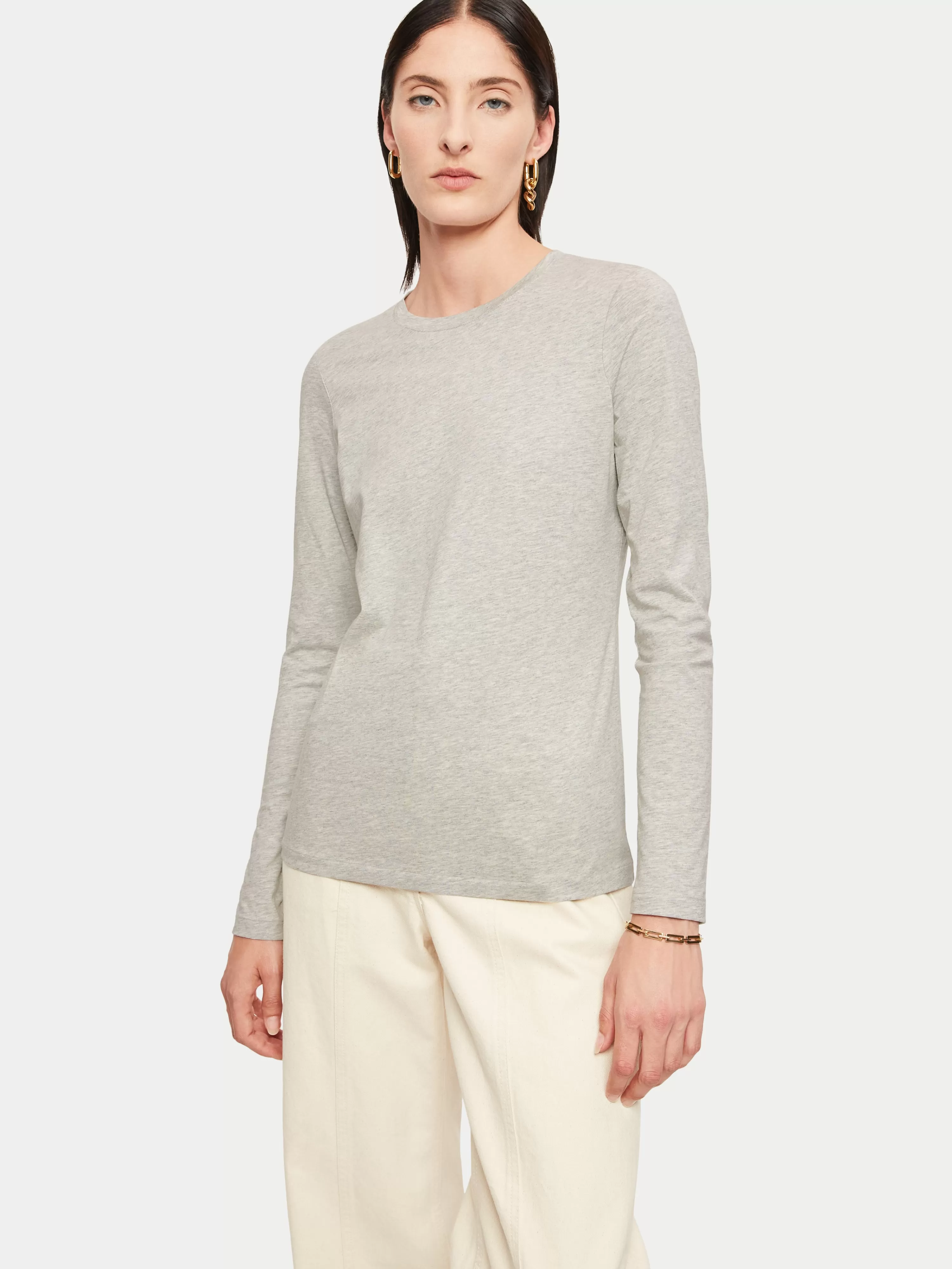 Jigsaw Supima Cotton Long Sleeve Tee-Women Tops