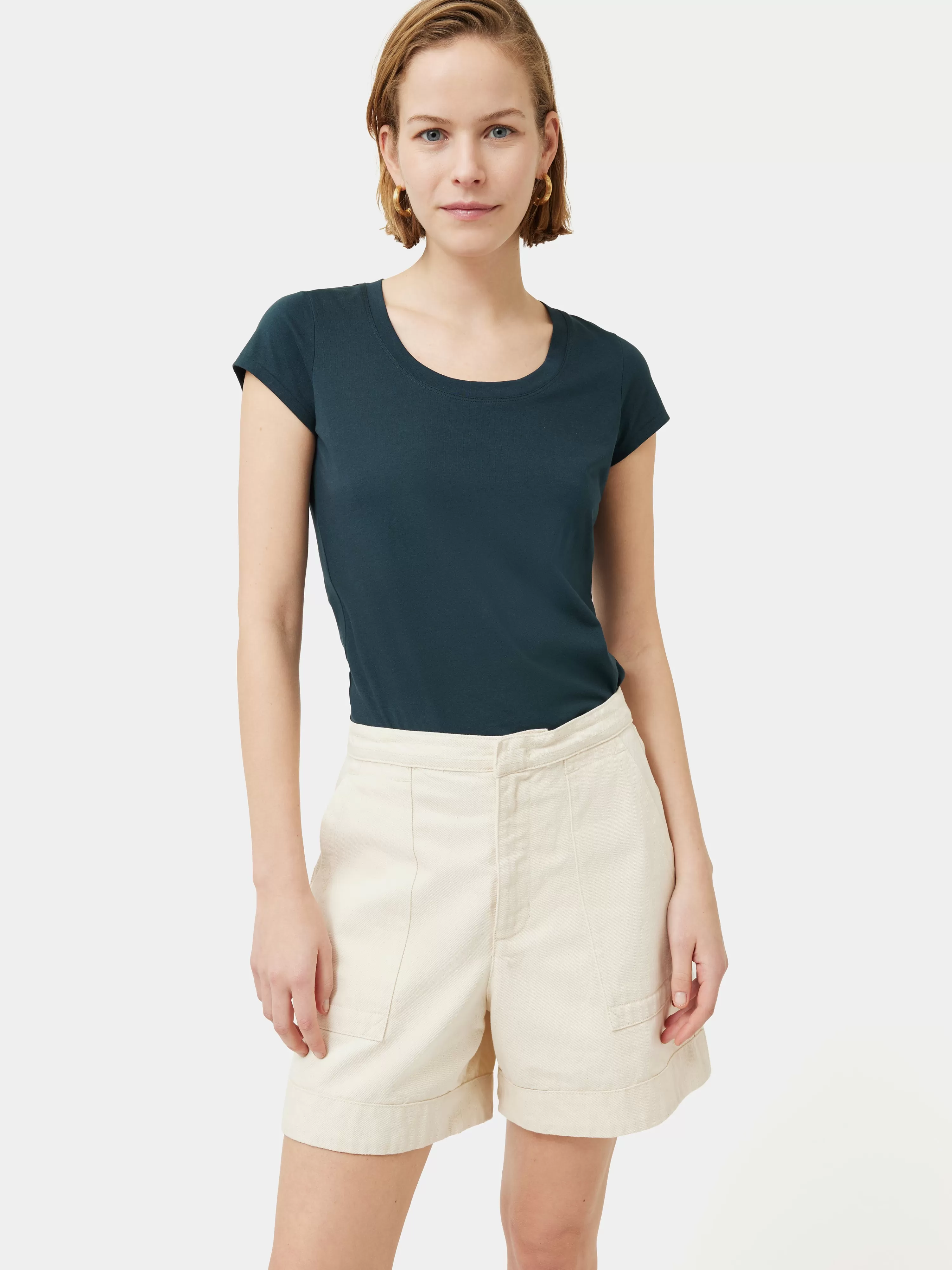 Jigsaw Supima Cotton Short Sleeve Tee-Women Tops