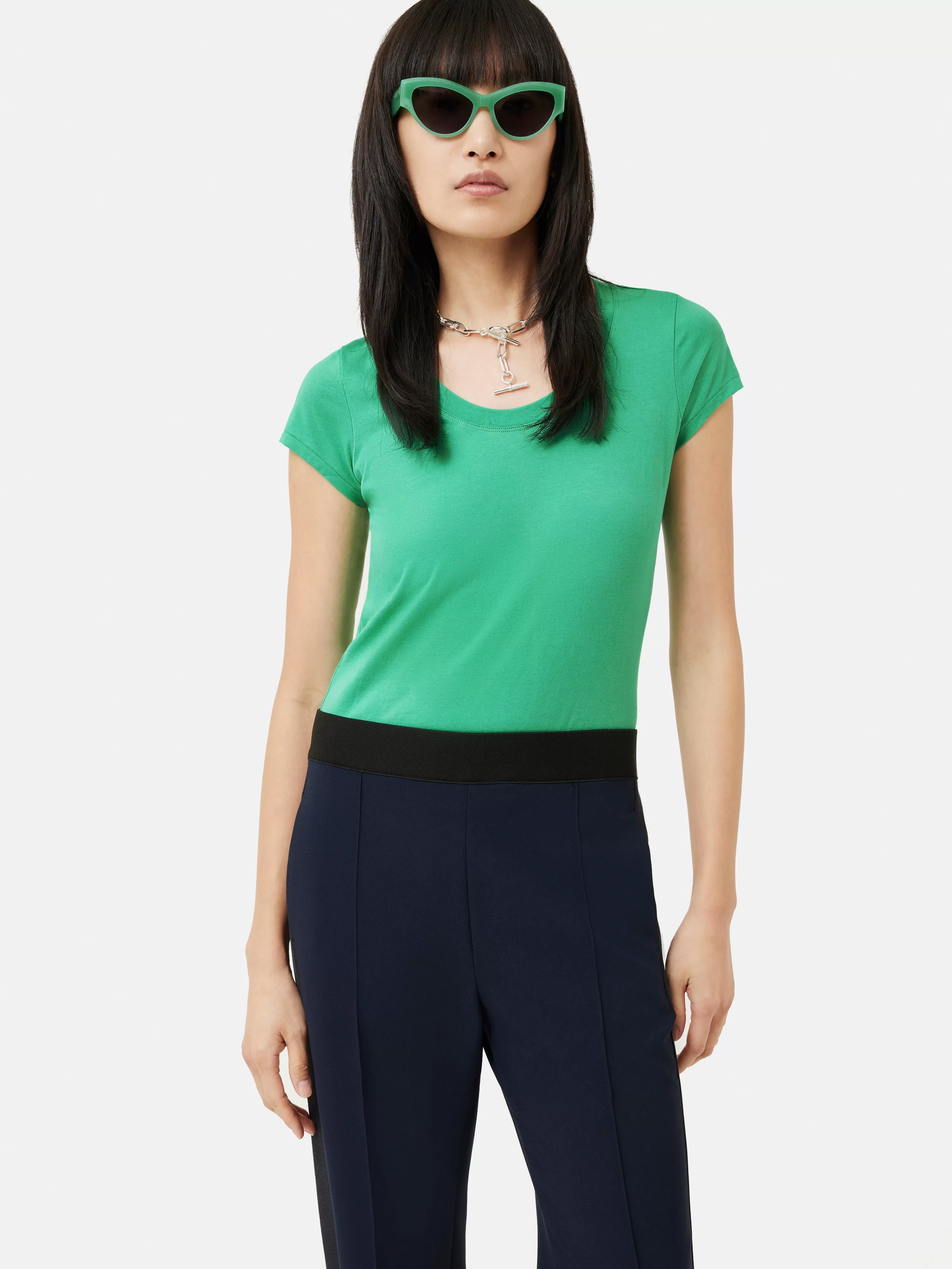 Jigsaw Supima Cotton Short Sleeve Tee-Women Tops