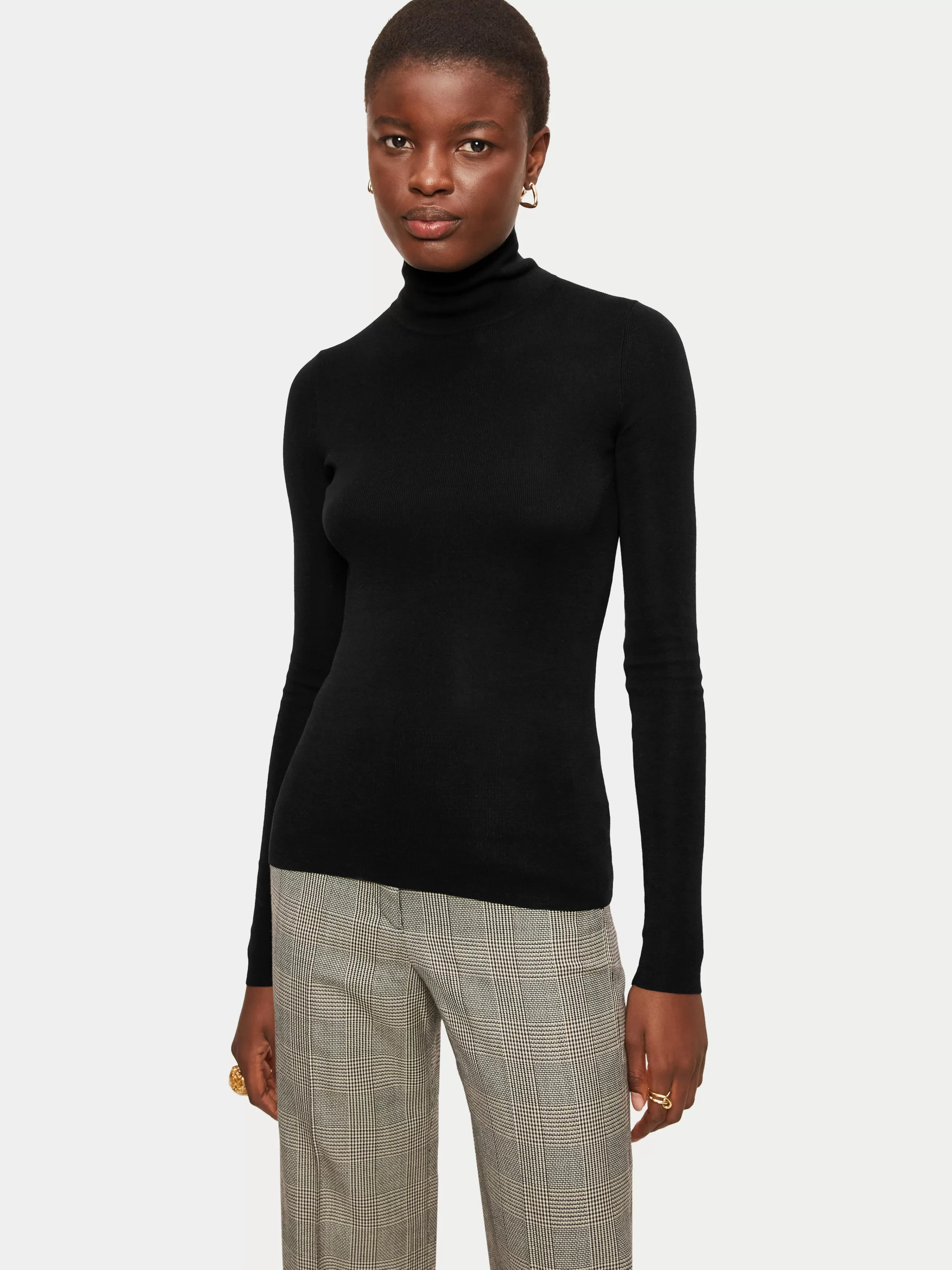 Jigsaw Tate Silk Cotton Polo Jumper-Women Knitwear & Cashmere