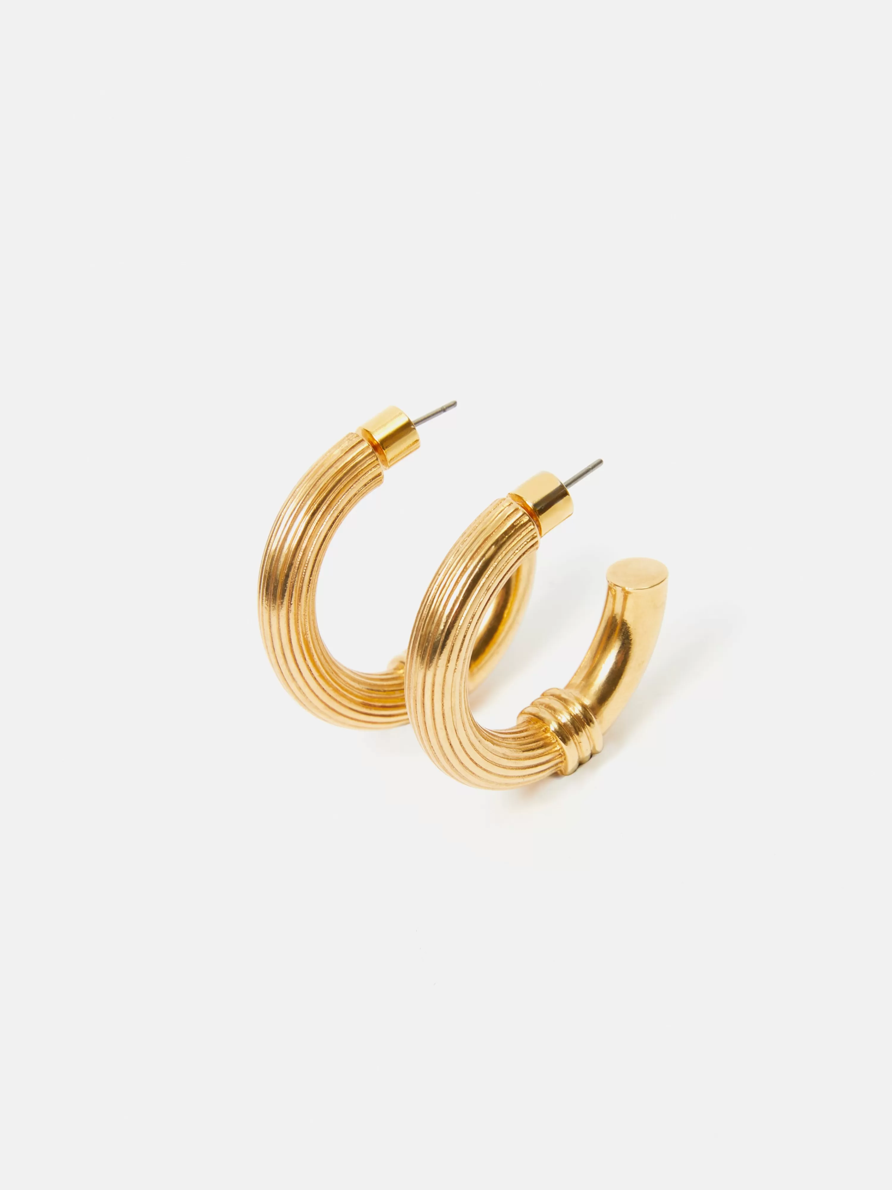 Jigsaw Textured Heritage Hoops-Women Jewellery