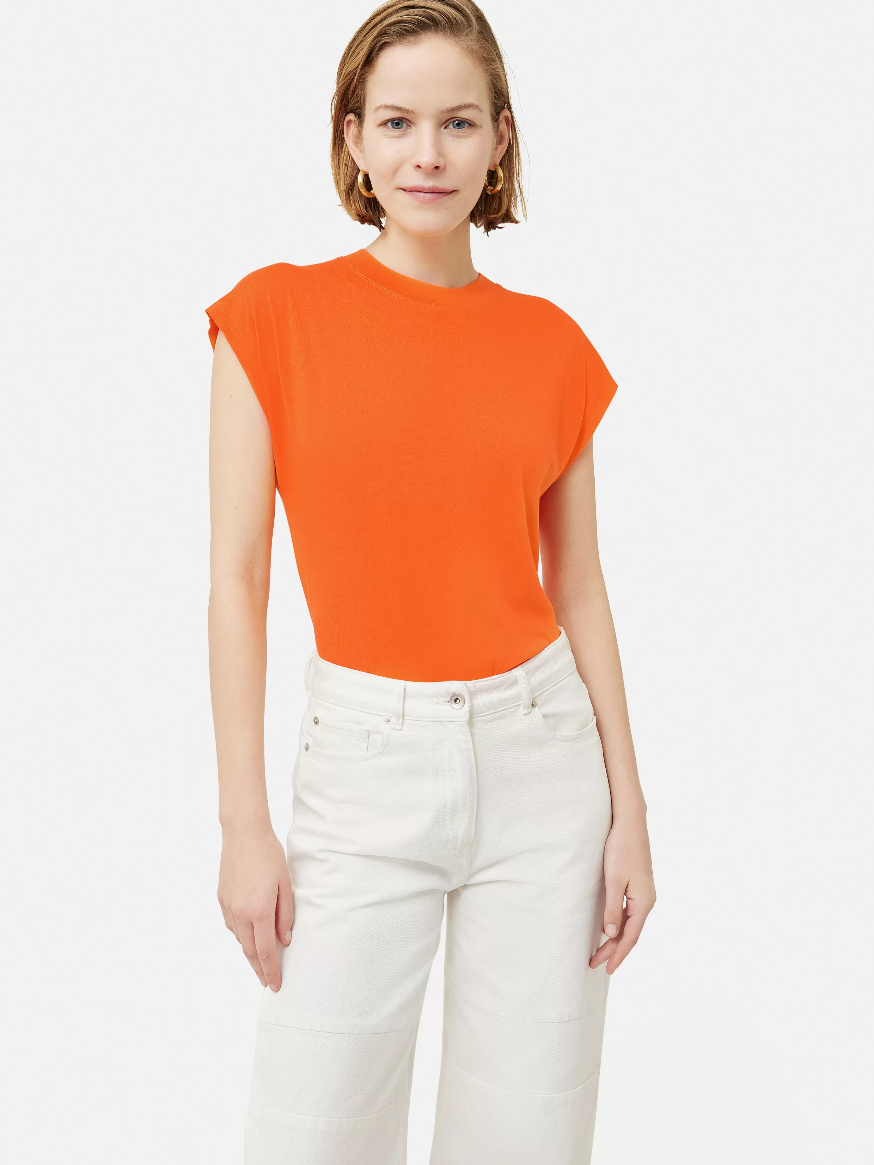 Jigsaw Whitney High Neck T-Shirt-Women Tops