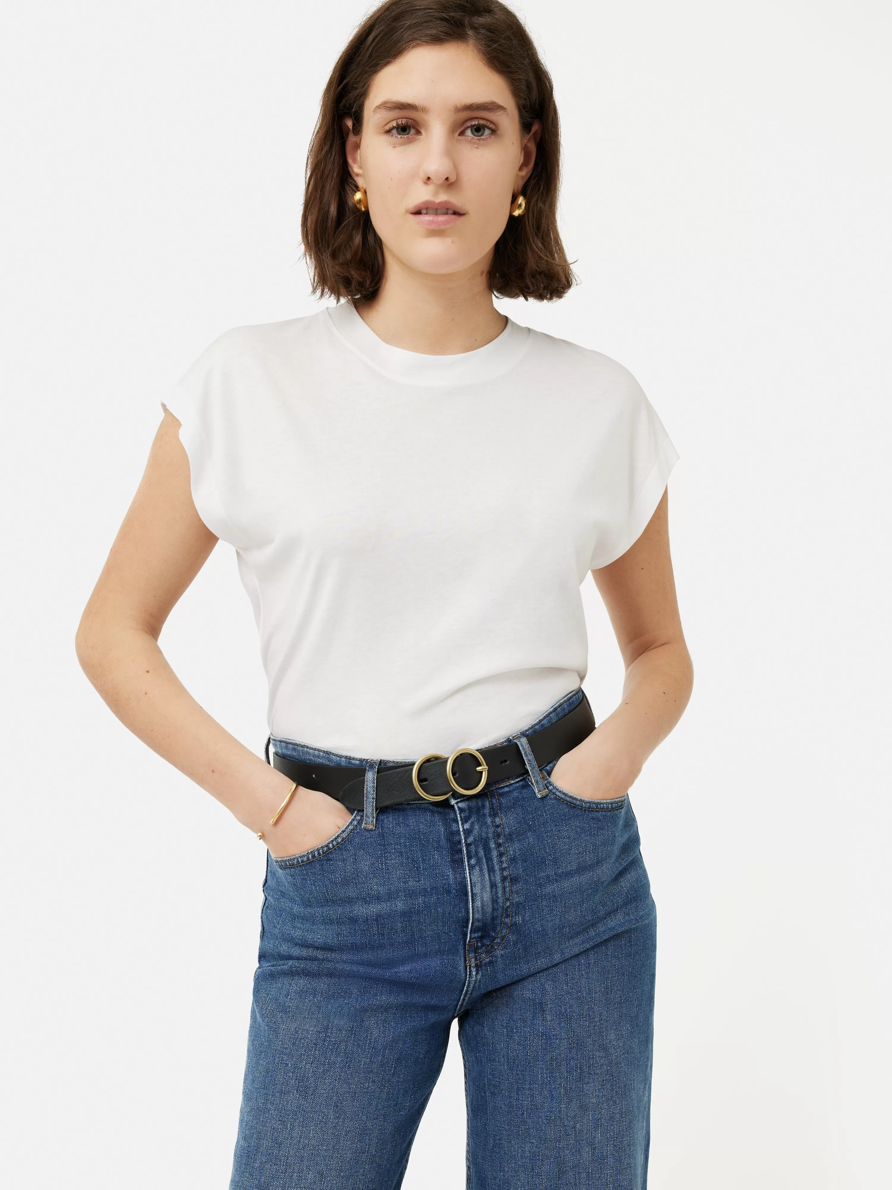 Jigsaw Whitney High Neck T-Shirt-Women T-Shirts