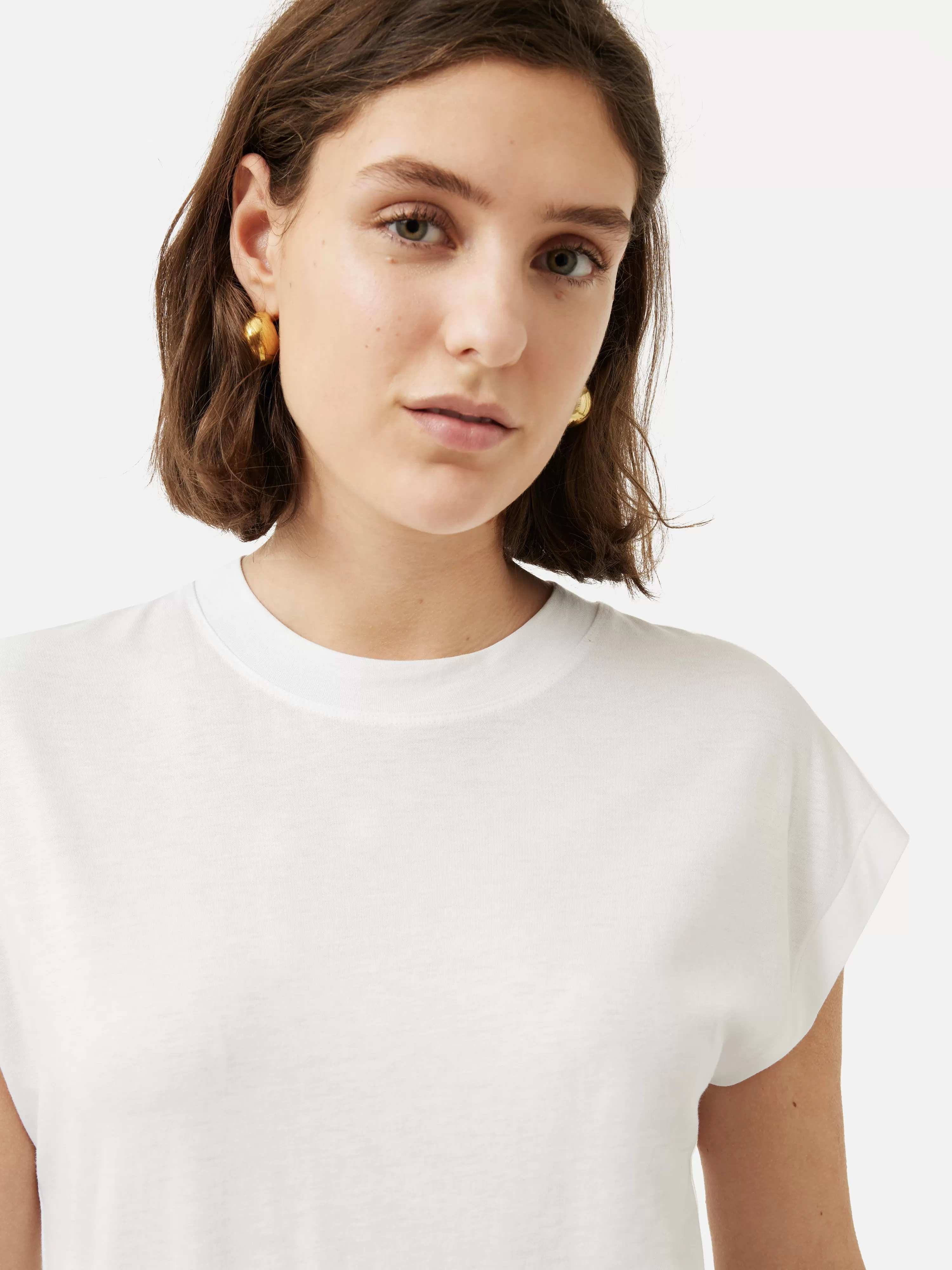 Jigsaw Whitney High Neck T-Shirt-Women T-Shirts