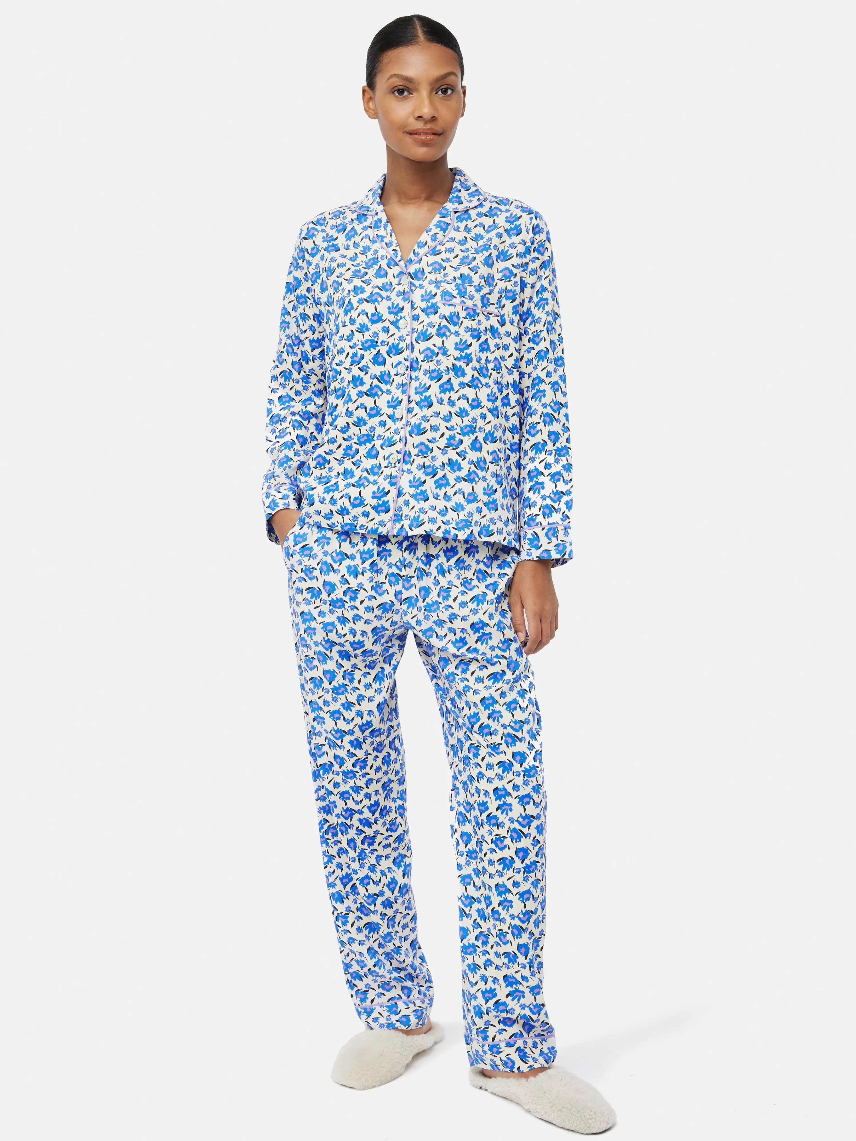 Jigsaw Wild Cat Modal Pyjama-Women Pyjamas & Loungewear