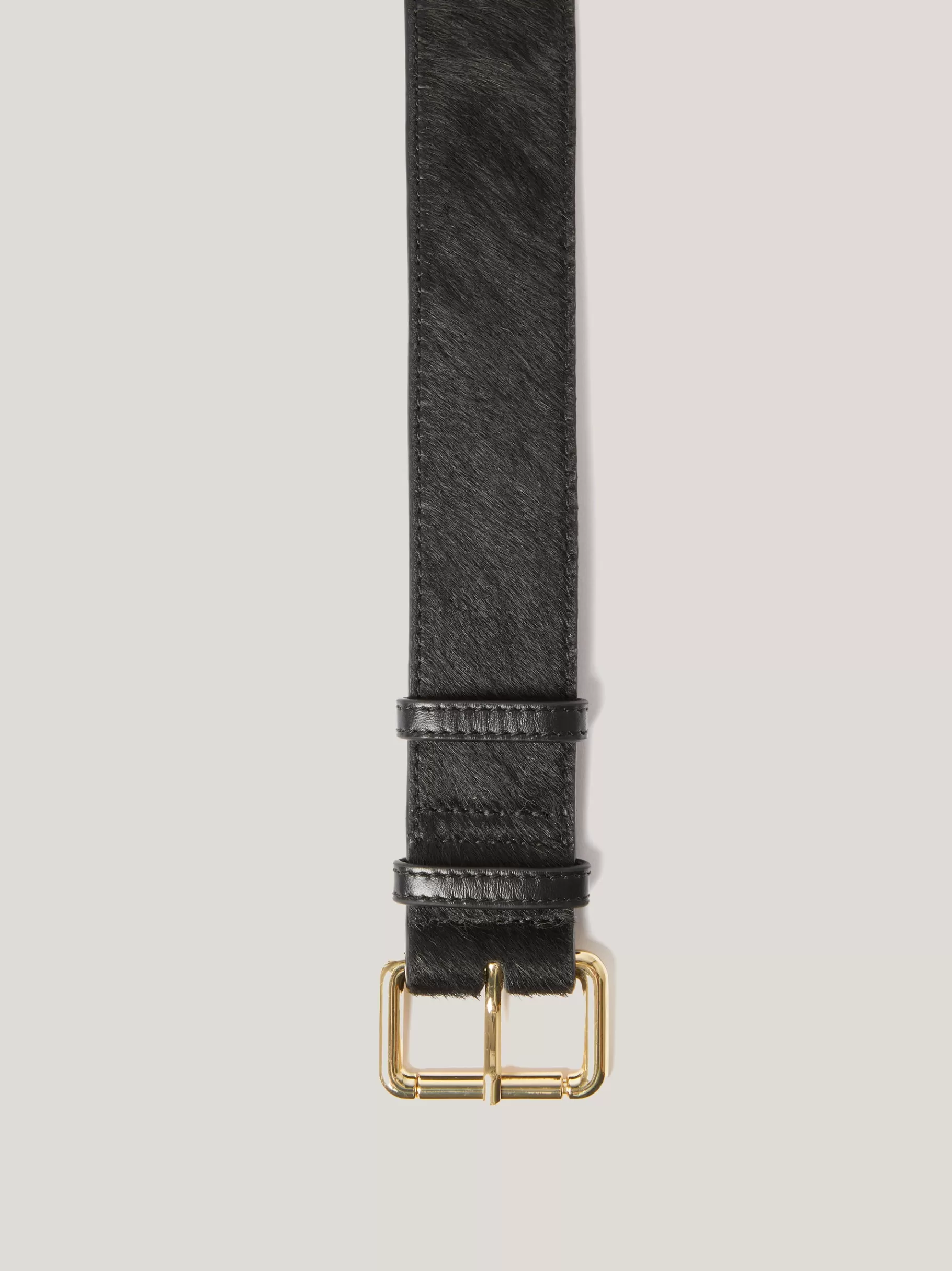 Jigsaw Belts-Calf Hair Belt Black