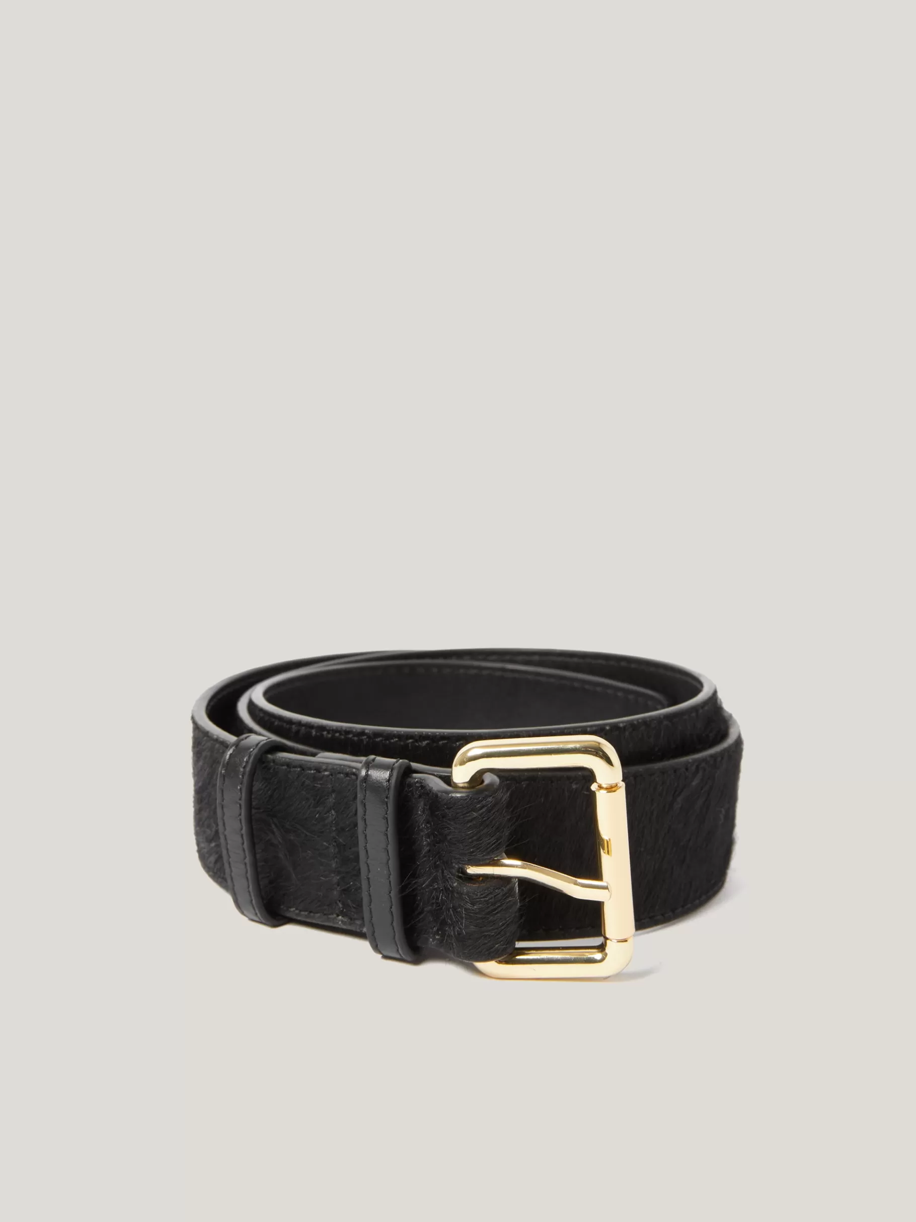 Jigsaw Belts-Calf Hair Belt Black