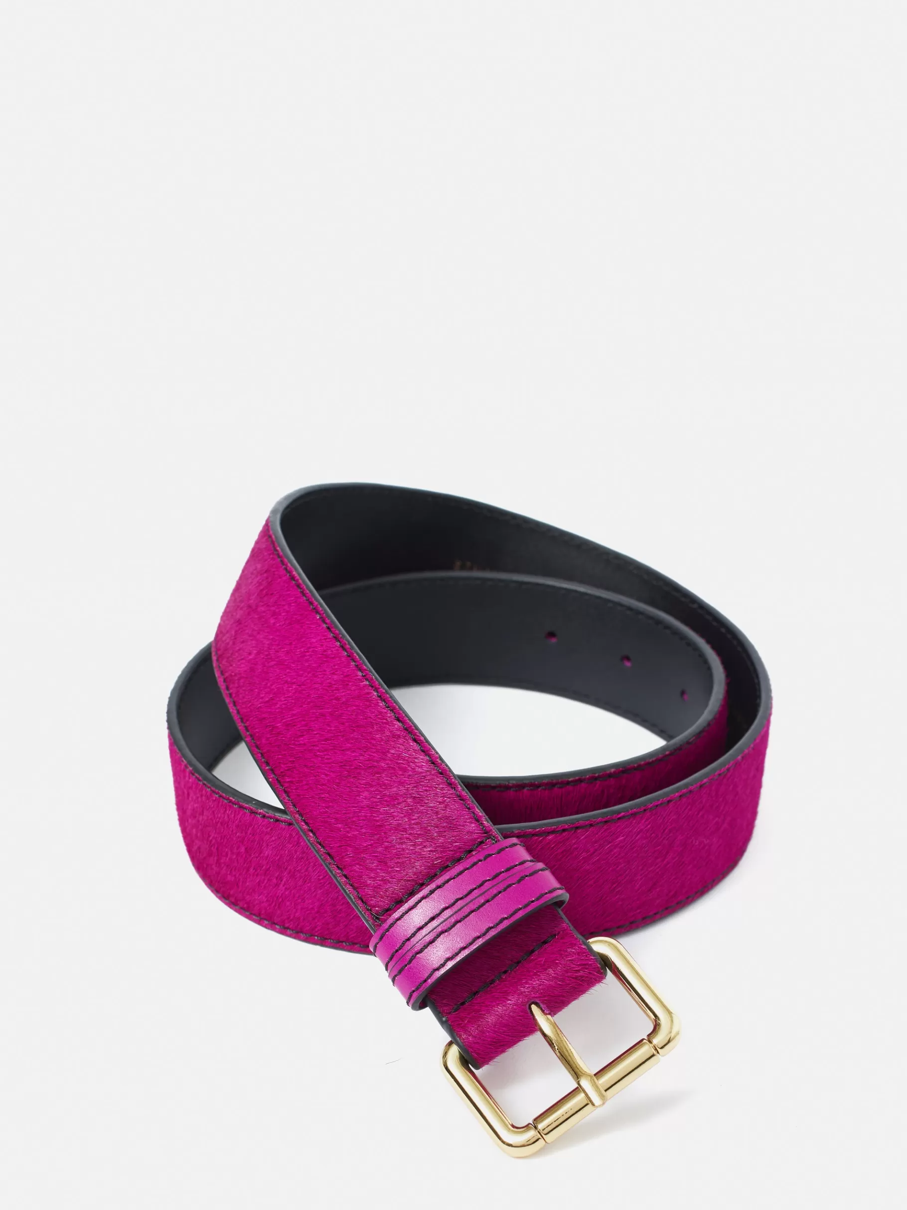 Jigsaw Belts | Leather-Calf Hair Jean Belt Pink