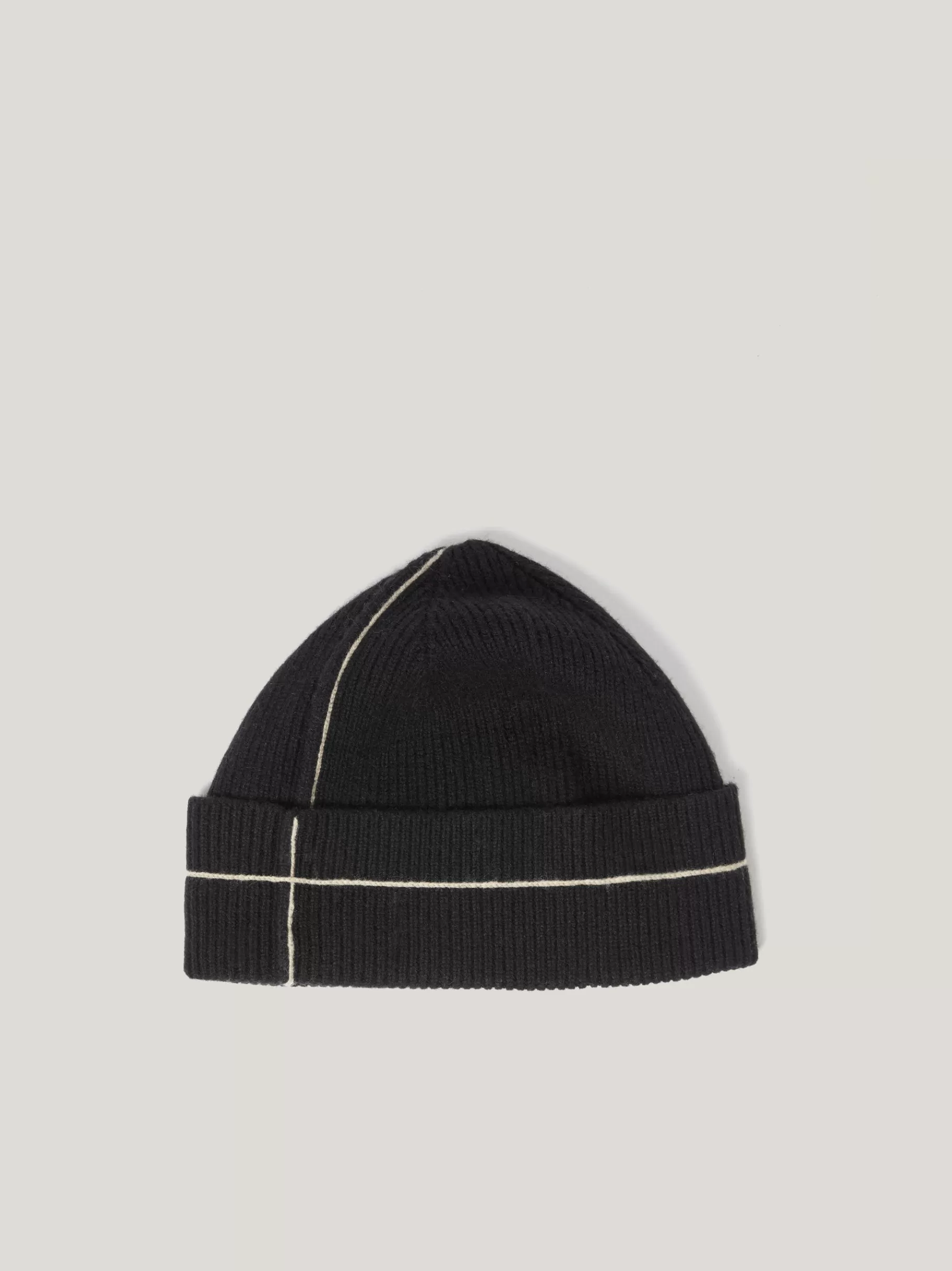 Jigsaw Hats & Gloves | Knitwear & Cashmere-Contrast Stitch Beanie Black