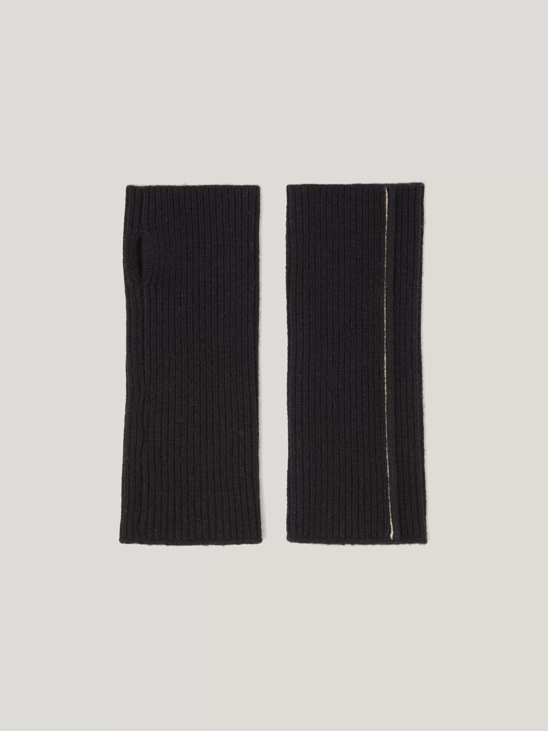 Jigsaw Hats & Gloves | Knitwear & Cashmere-Contrast Stitch Mitten Black