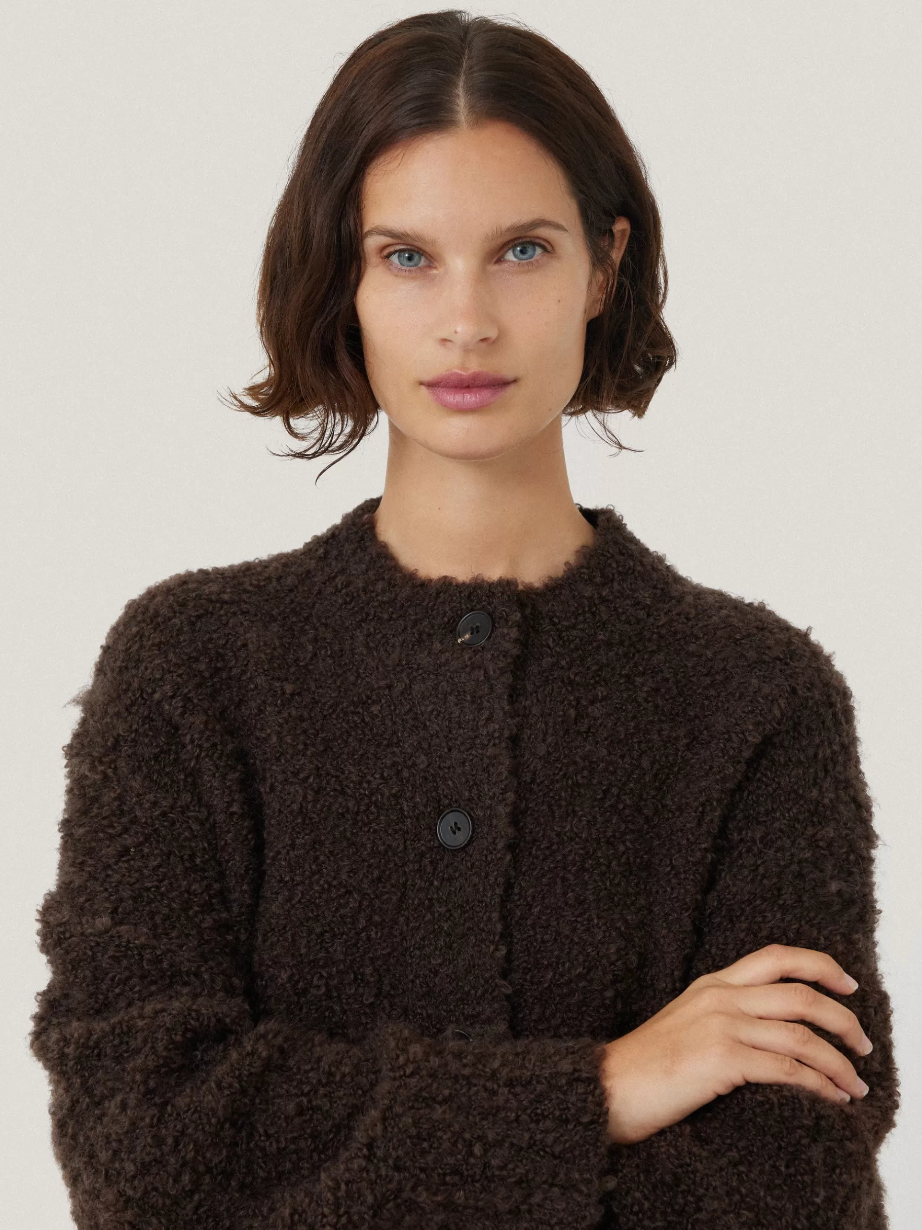 Jigsaw Pyjamas & Loungewear | Co-ords-Cosy Boucle Scarf Cardi Brown