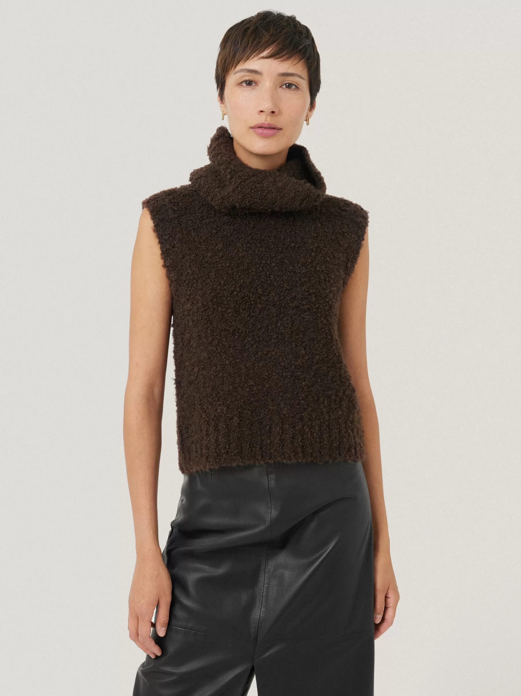Jigsaw Pyjamas & Loungewear | Co-ords-Cosy Boucle Tank and Snood Brown