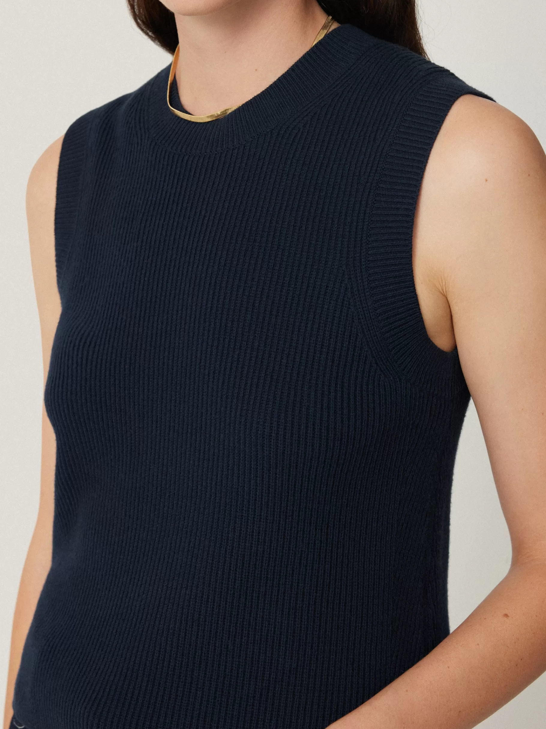Jigsaw Knitwear & Cashmere | Co-ords-Cotton Blend Crew Tank Navy